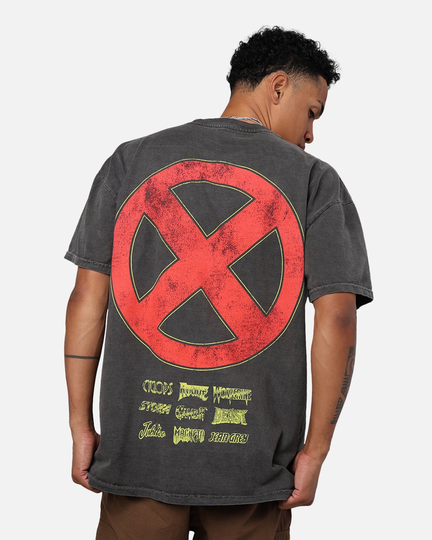 Marvel X-Men The X-Men Heavyweight Vintage T-Shirt Washed Black