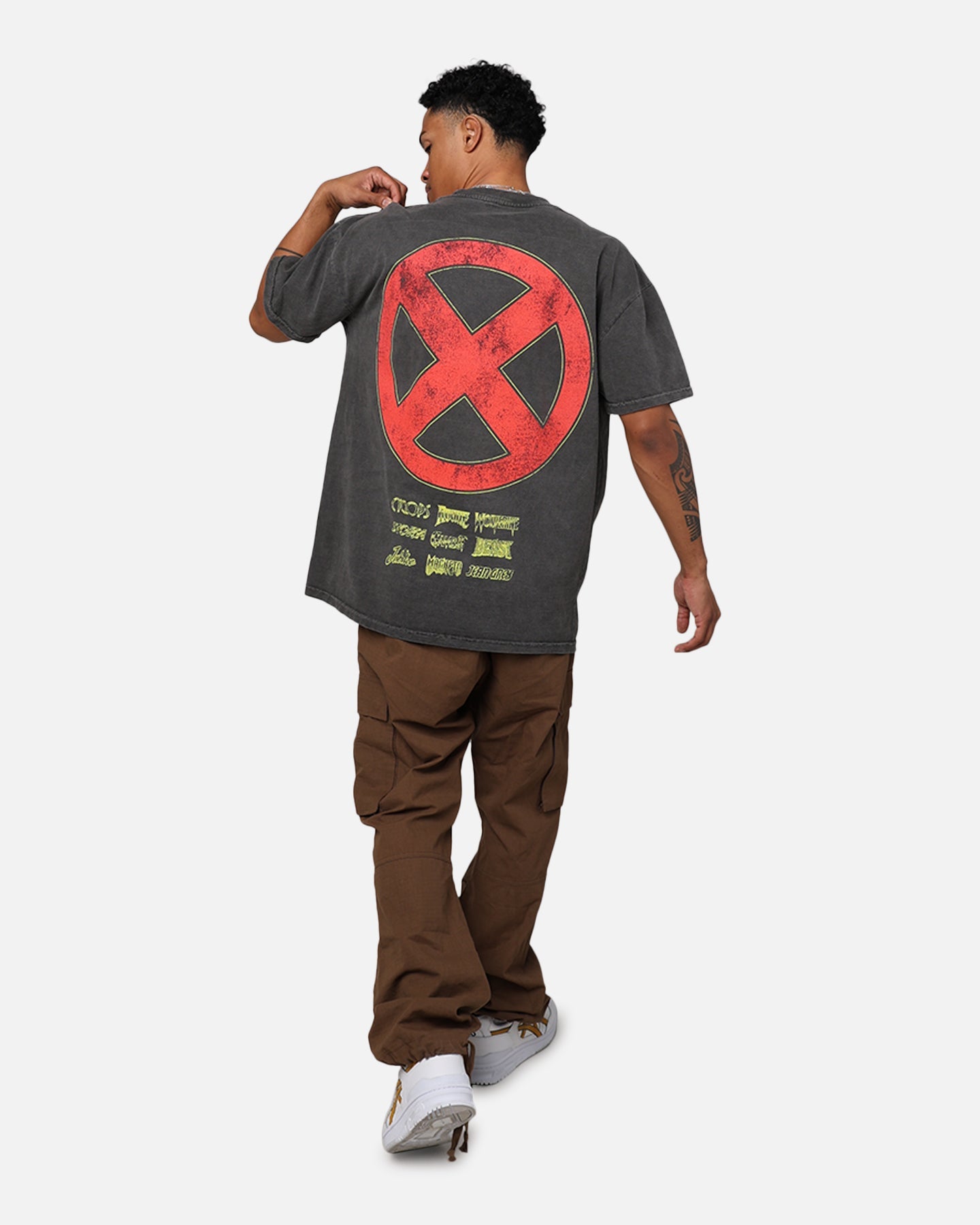 Marvel X-Men The X-Men Heavyweight Vintage T-Shirt Washed Black