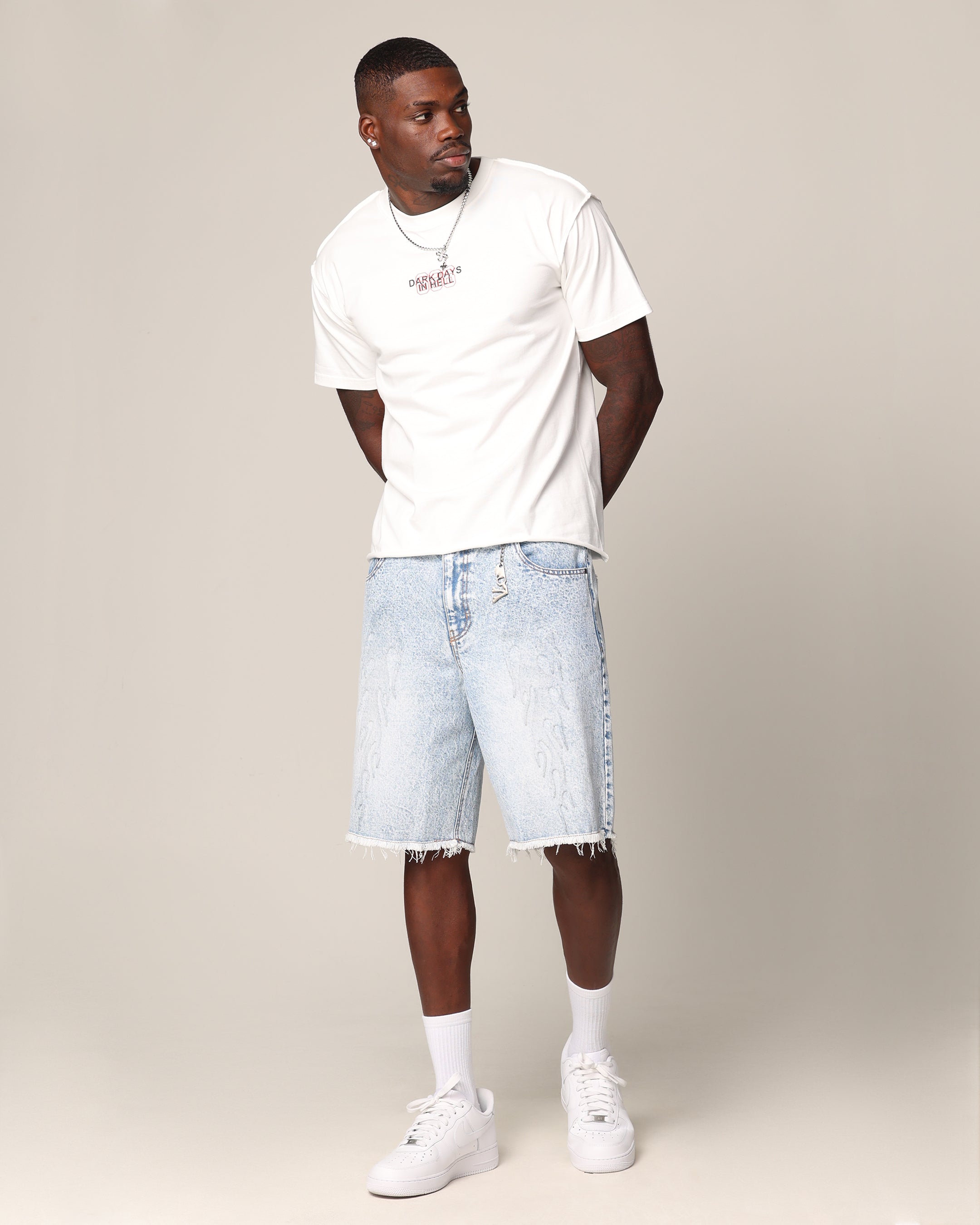 Saint Morta 666 Cut T-Shirt Off White