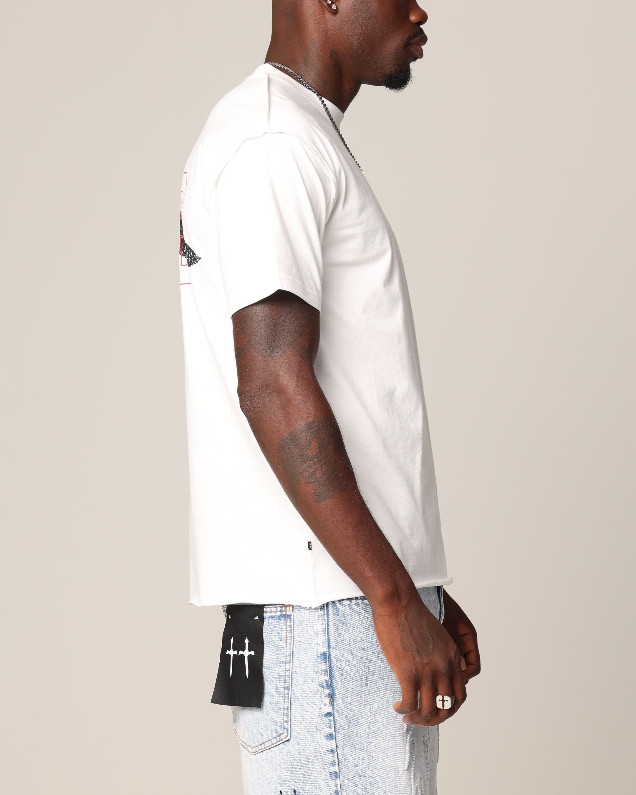 Saint Morta 666 Cut T-Shirt Off White