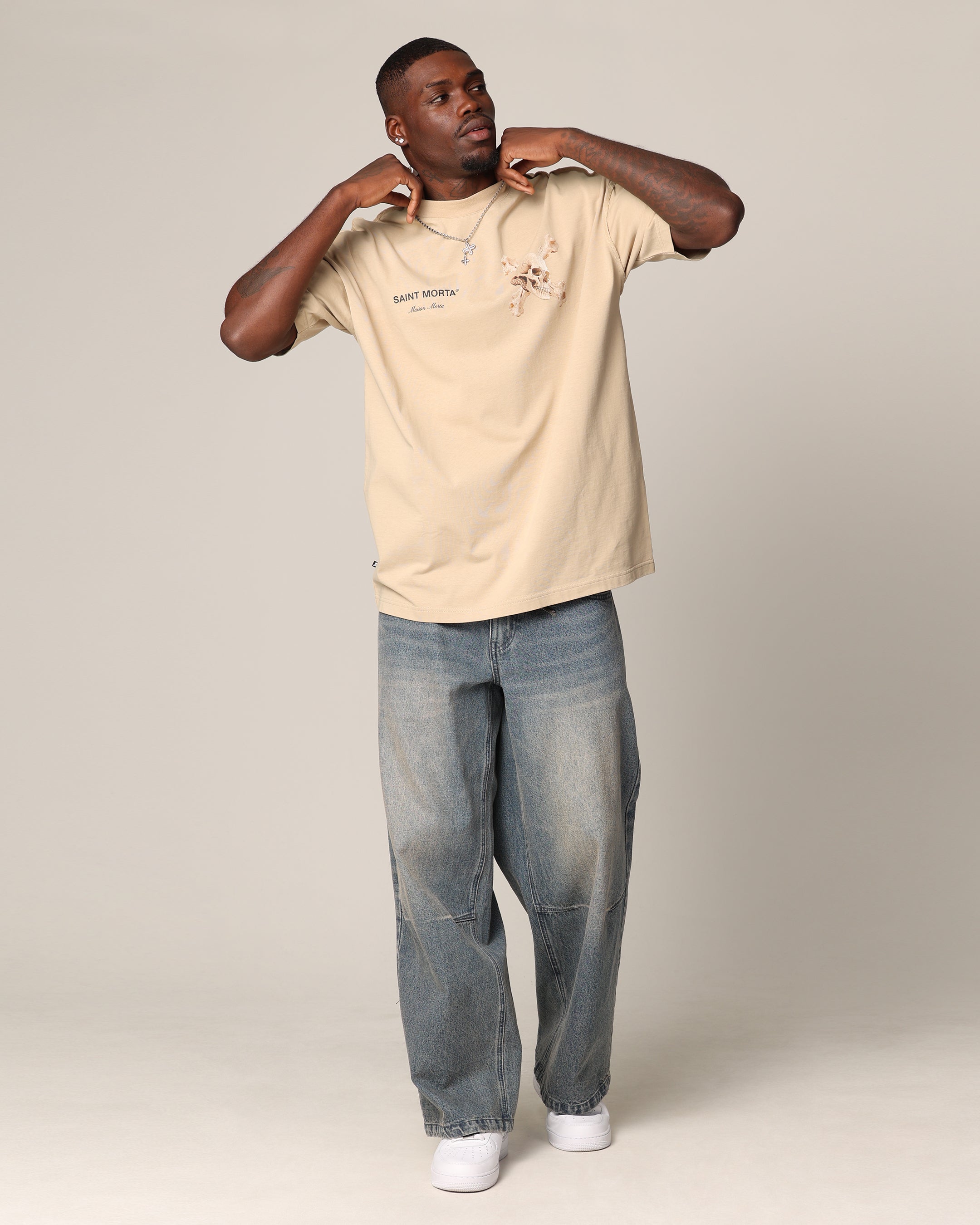Saint Morta Corpus Boxy T-Shirt Stone