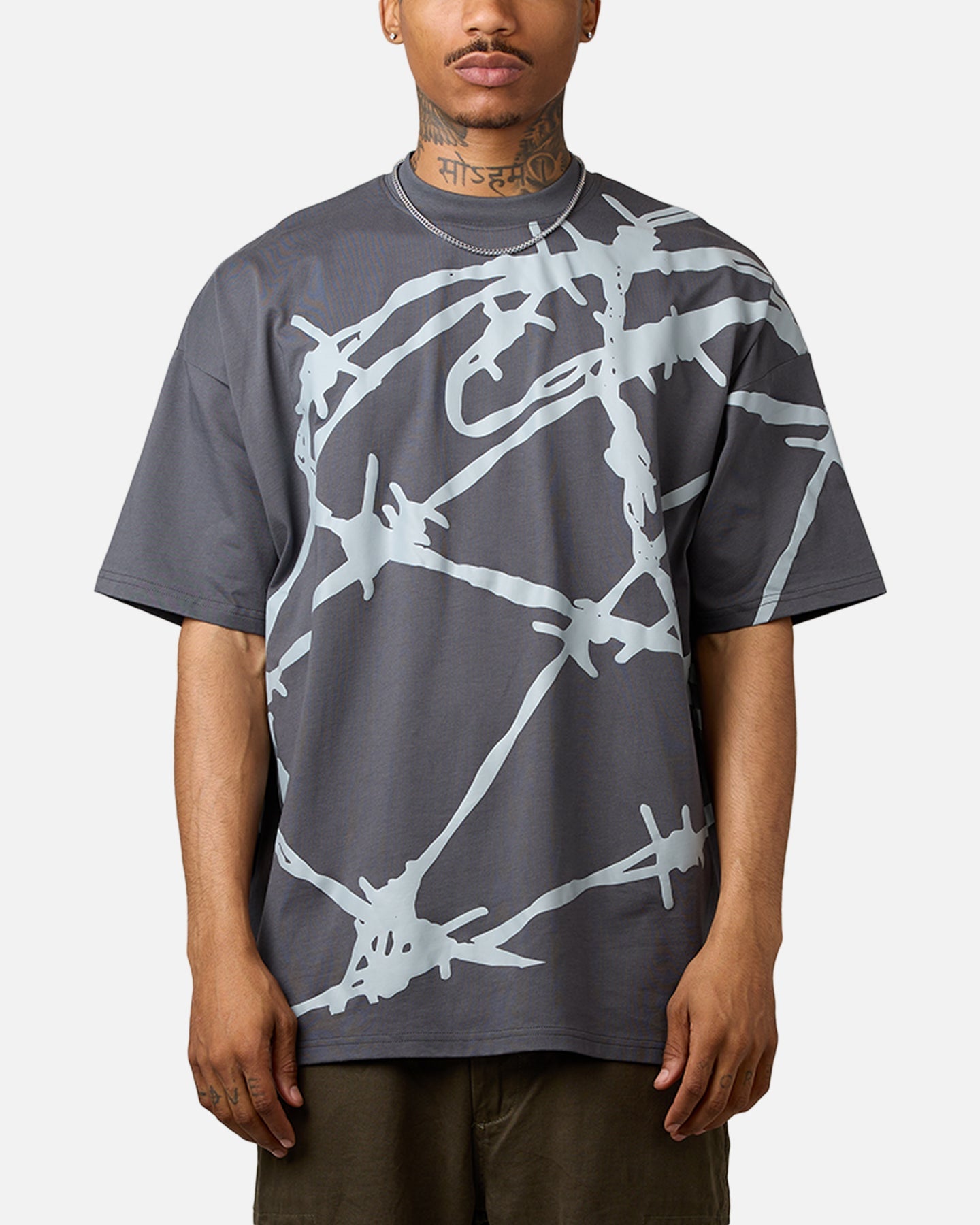 Saint Morta Barberry Boxy T-Shirt Gray