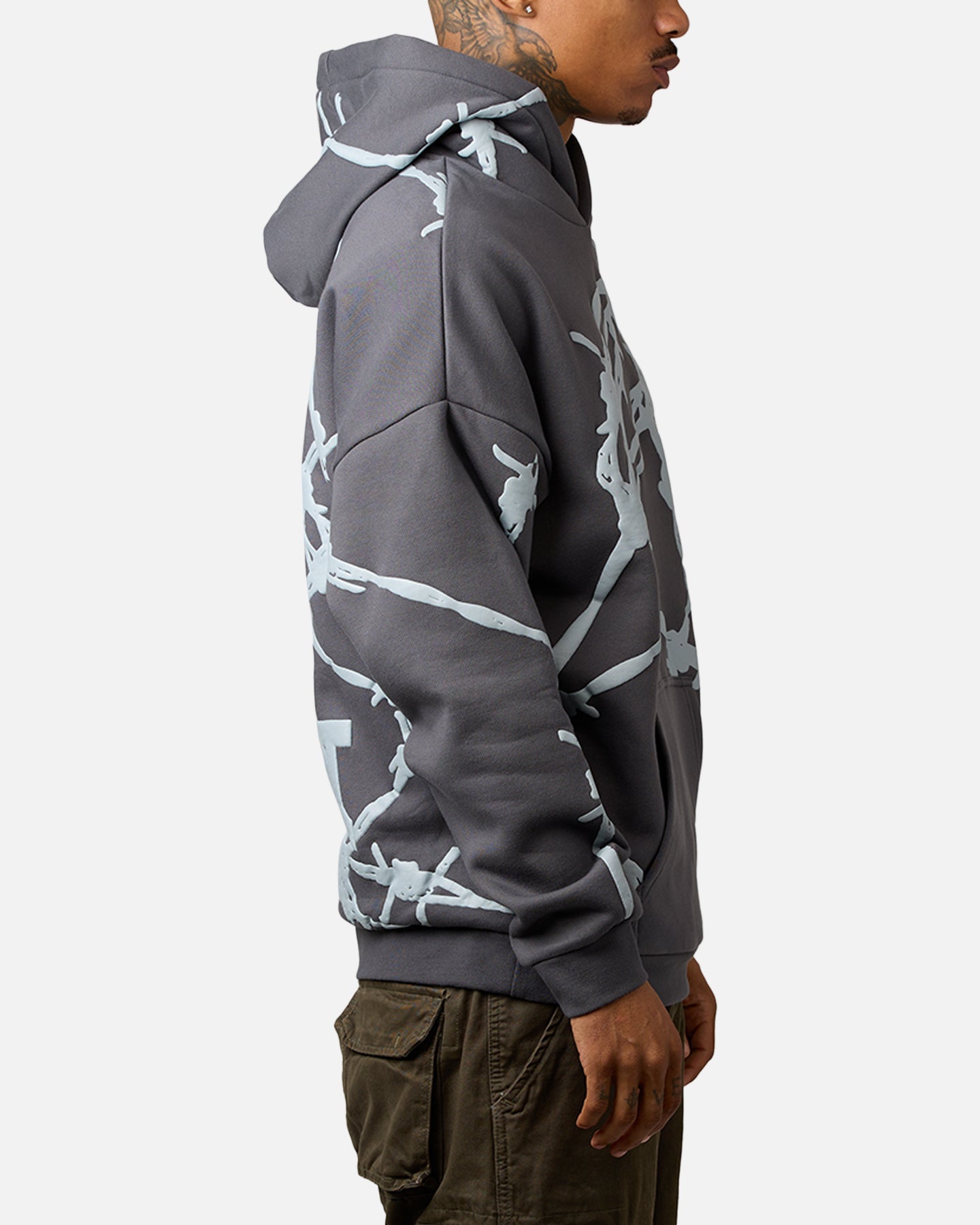 Saint Morta Barberry Boxy Hoodie Dark Grey