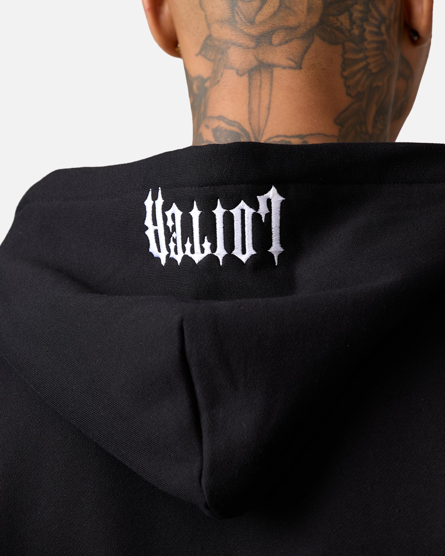 Loiter Rave Rhinestone Hoodie Black