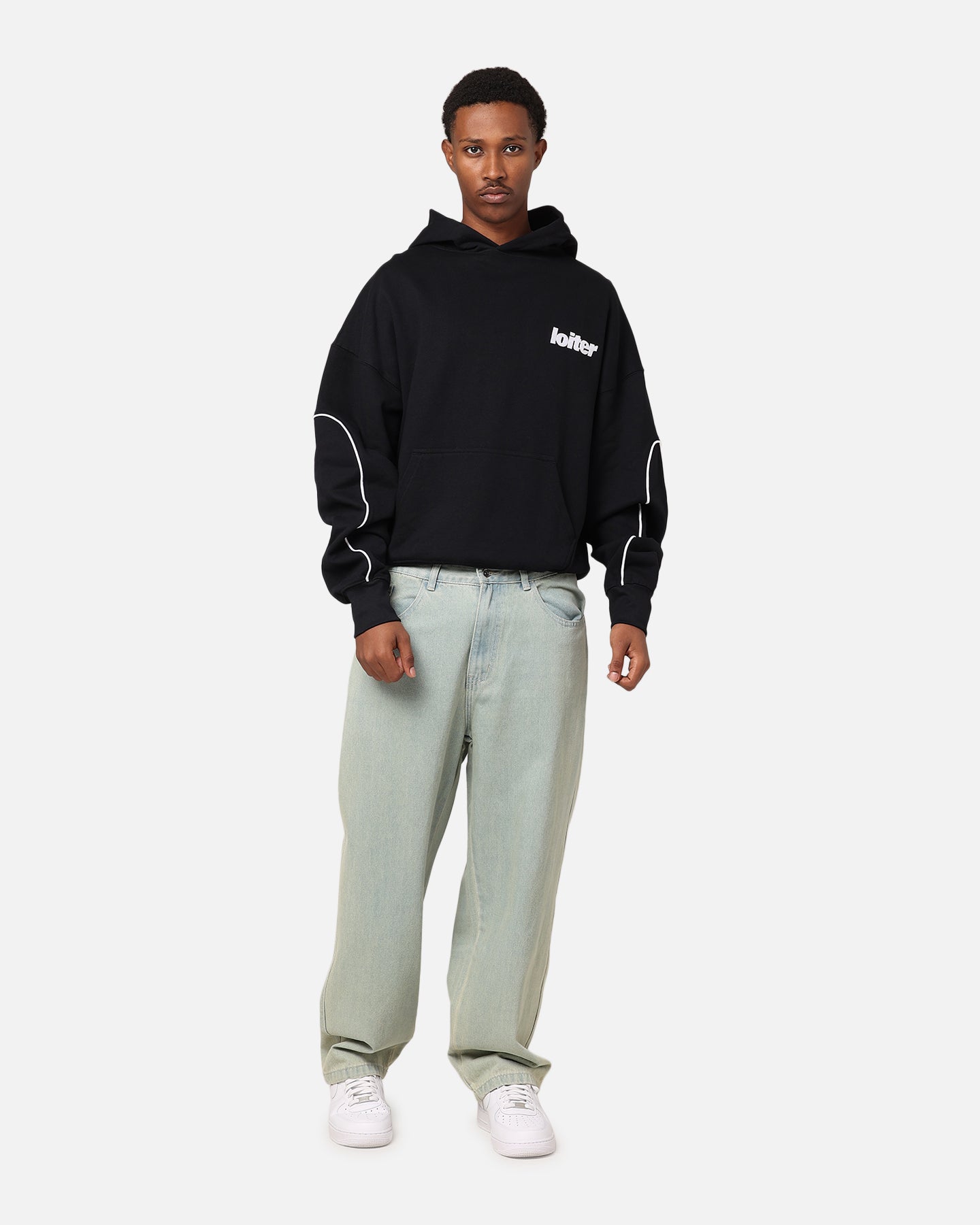 Loiter Pin Line Premium Hoodie Black