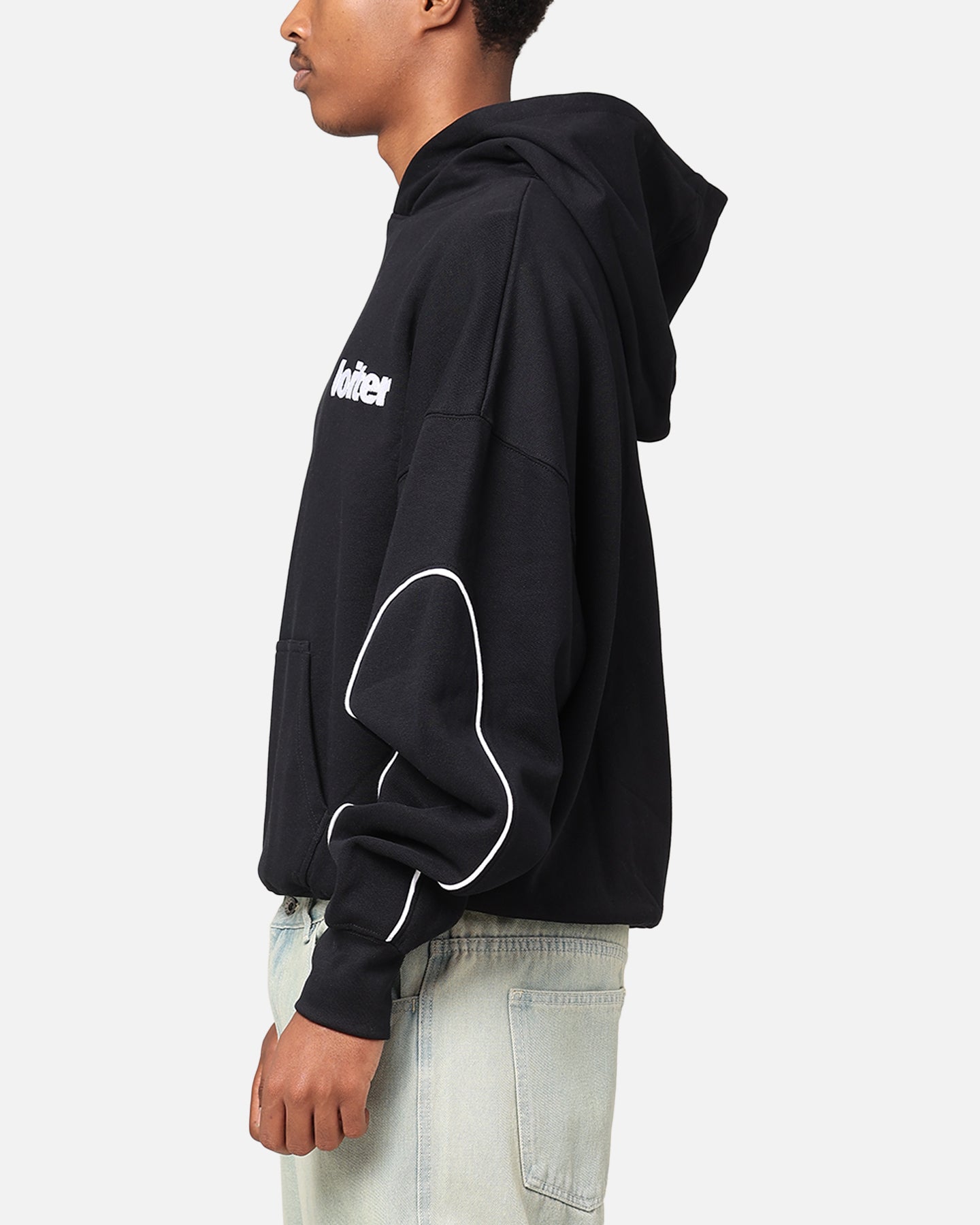 Loiter Pin Line Premium Hoodie Black