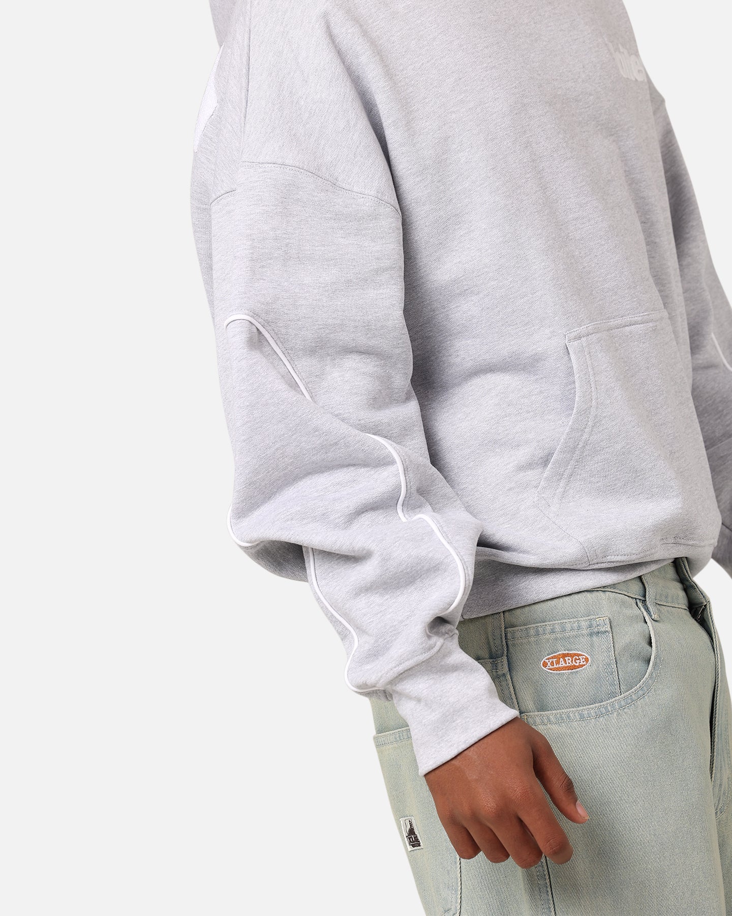 Loiter Pin Line Premium Hoodie Grey Marle