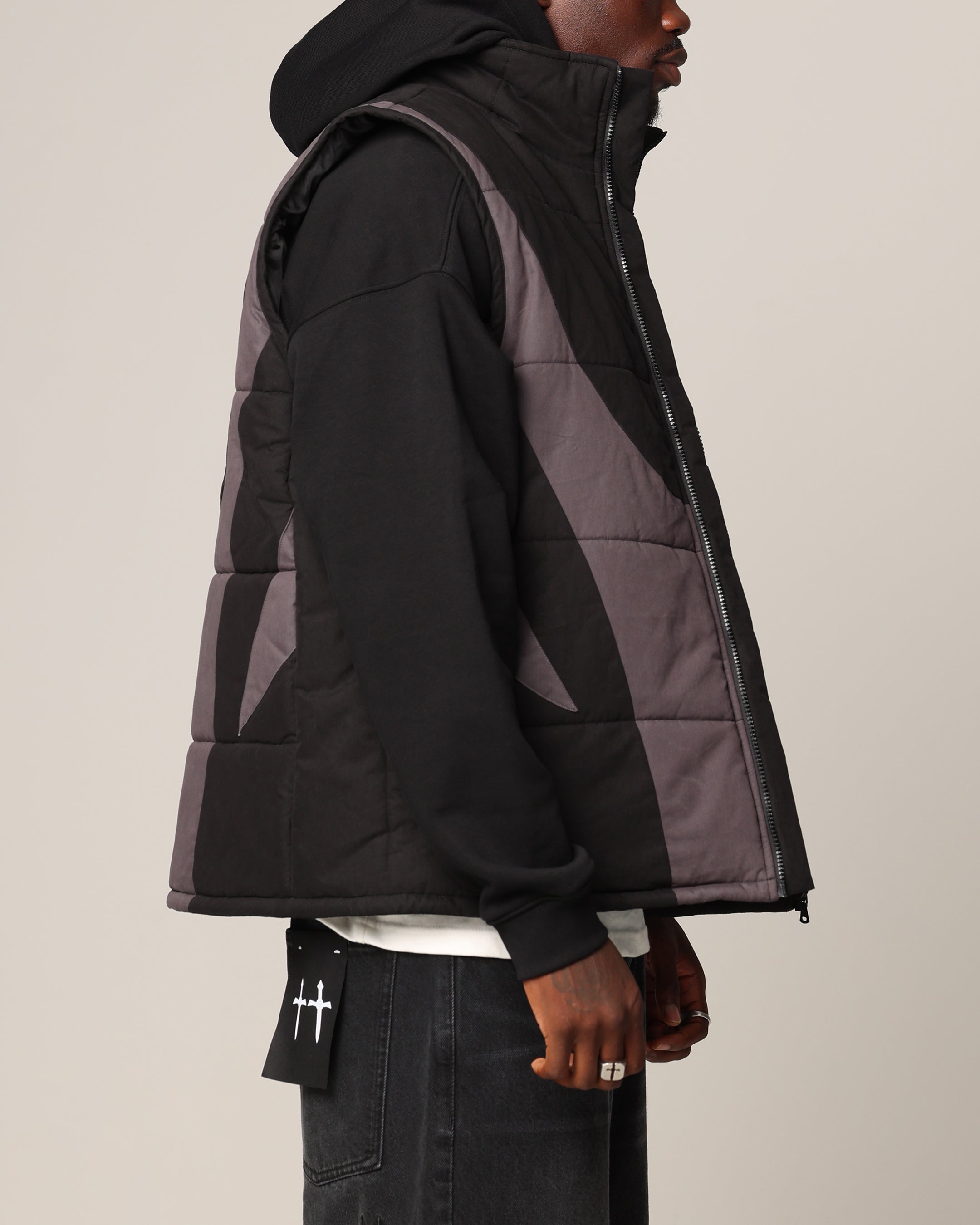 Saint Morta Rage Puffer Vest Black/Grey