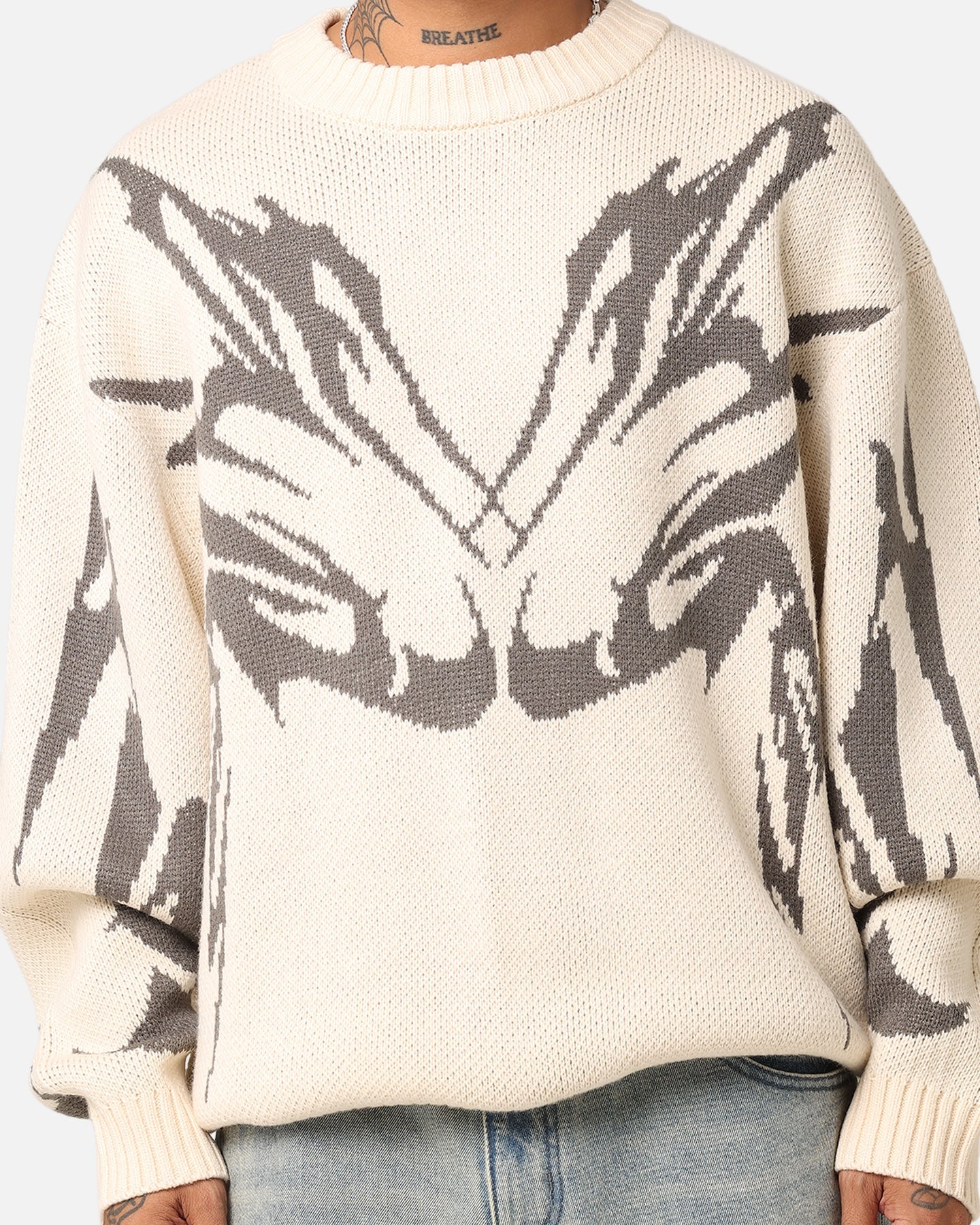 Loiter Cyber Knit Sweater Off White