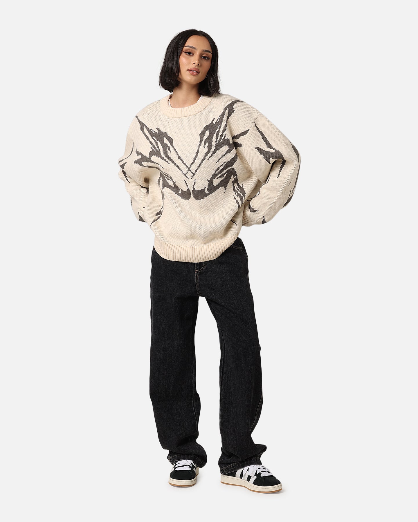 Loiter Cyber Knit Sweater Off White