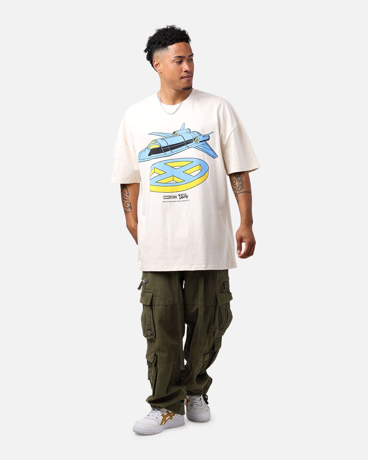 Marvel X-Men The Blackbird Heavyweight T-Shirt Off White