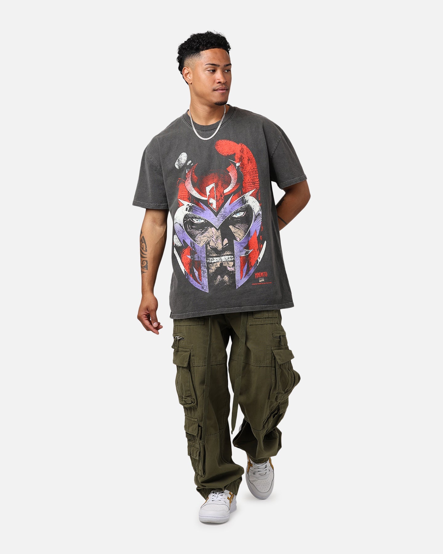 Marvel X-Men Magneto Heavyweight T-Shirt Black Wash