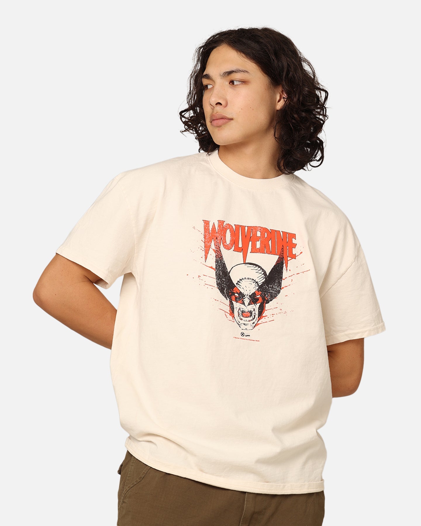 Marvel X-Men Wolverine Heavyweight T-Shirt Off White