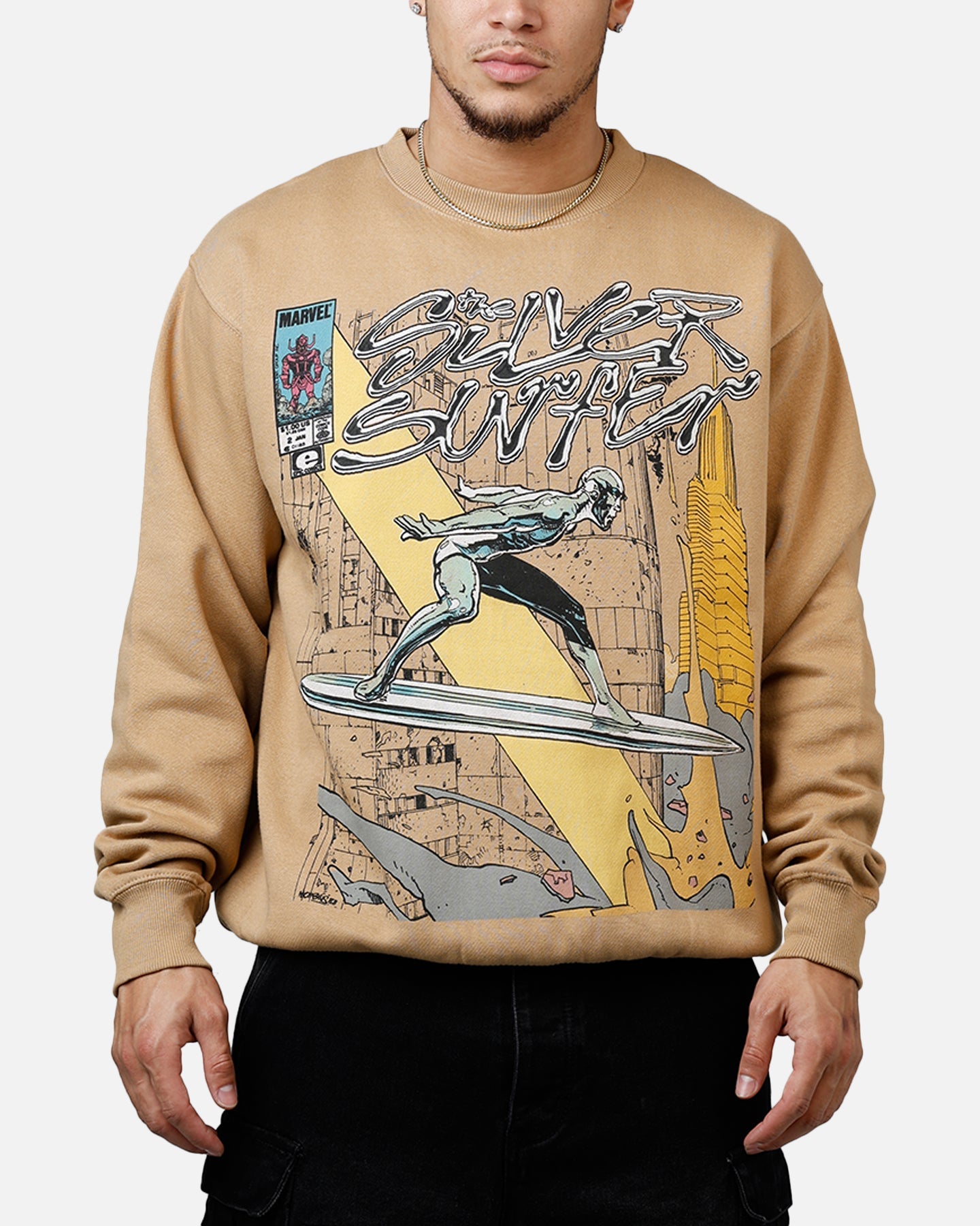 Marvel Silver Surfer Crewneck Sand