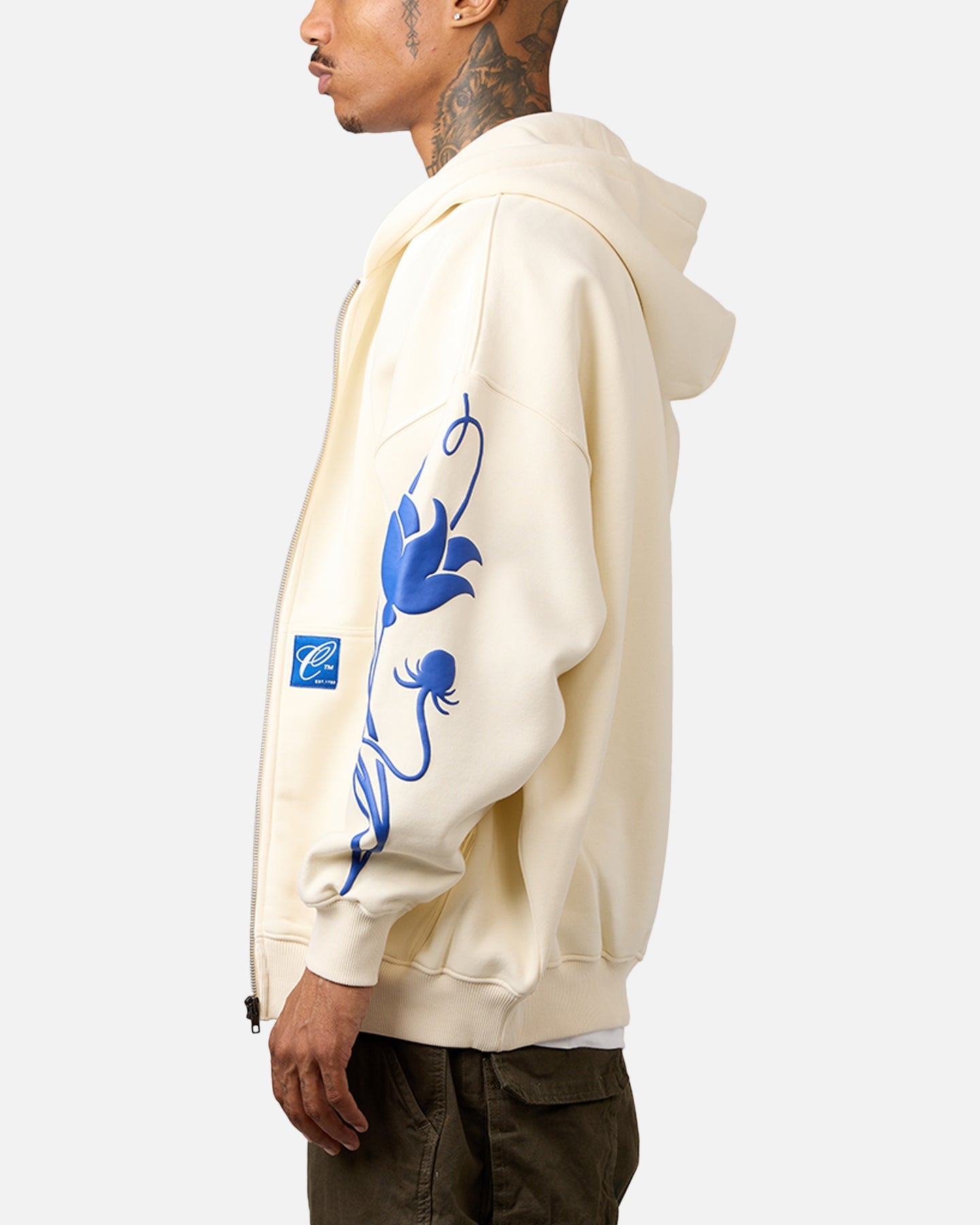Carre Nouveau Full Zip Hoodie Off White