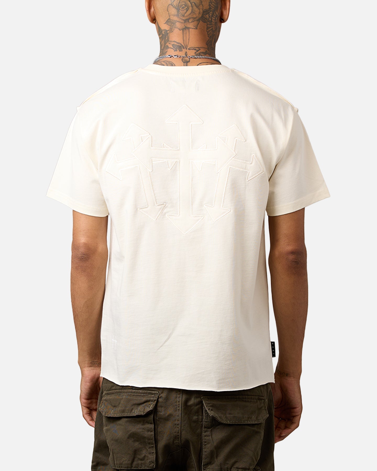 Saint Morta Sorrows Cut T-Shirt Off White