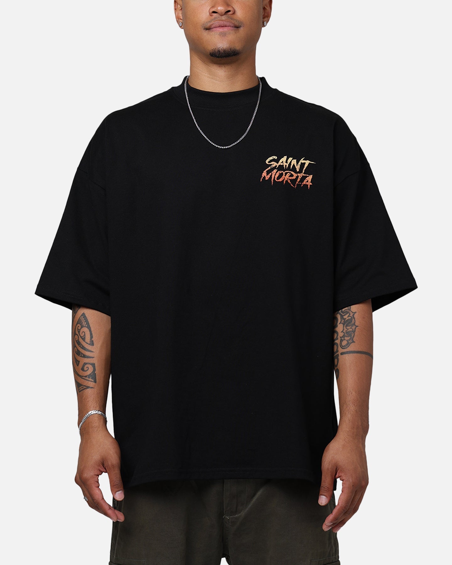 Saint Morta Deranged Mock T-Shirt Black