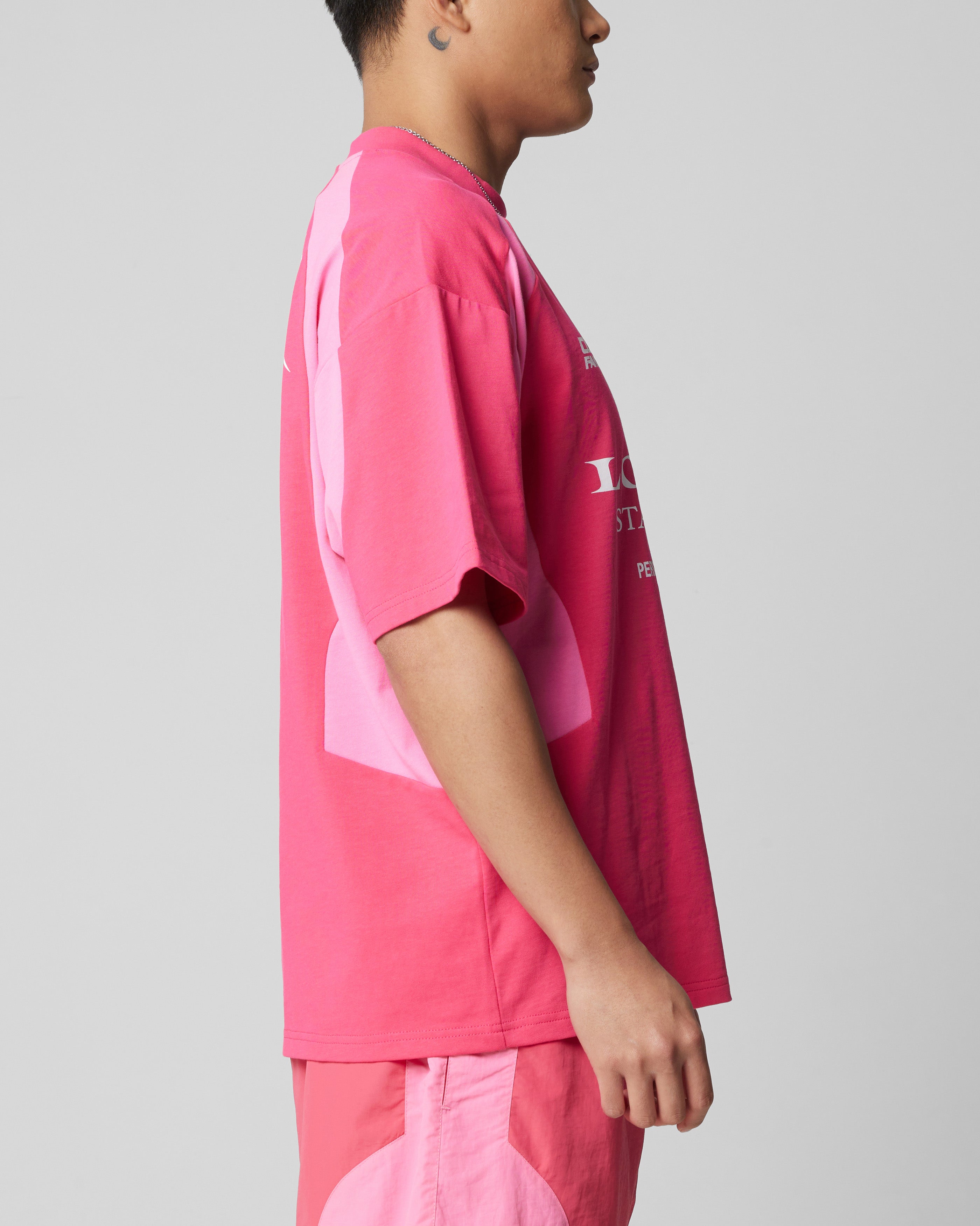 Loiter Subcultural Panel T-Shirt Pink