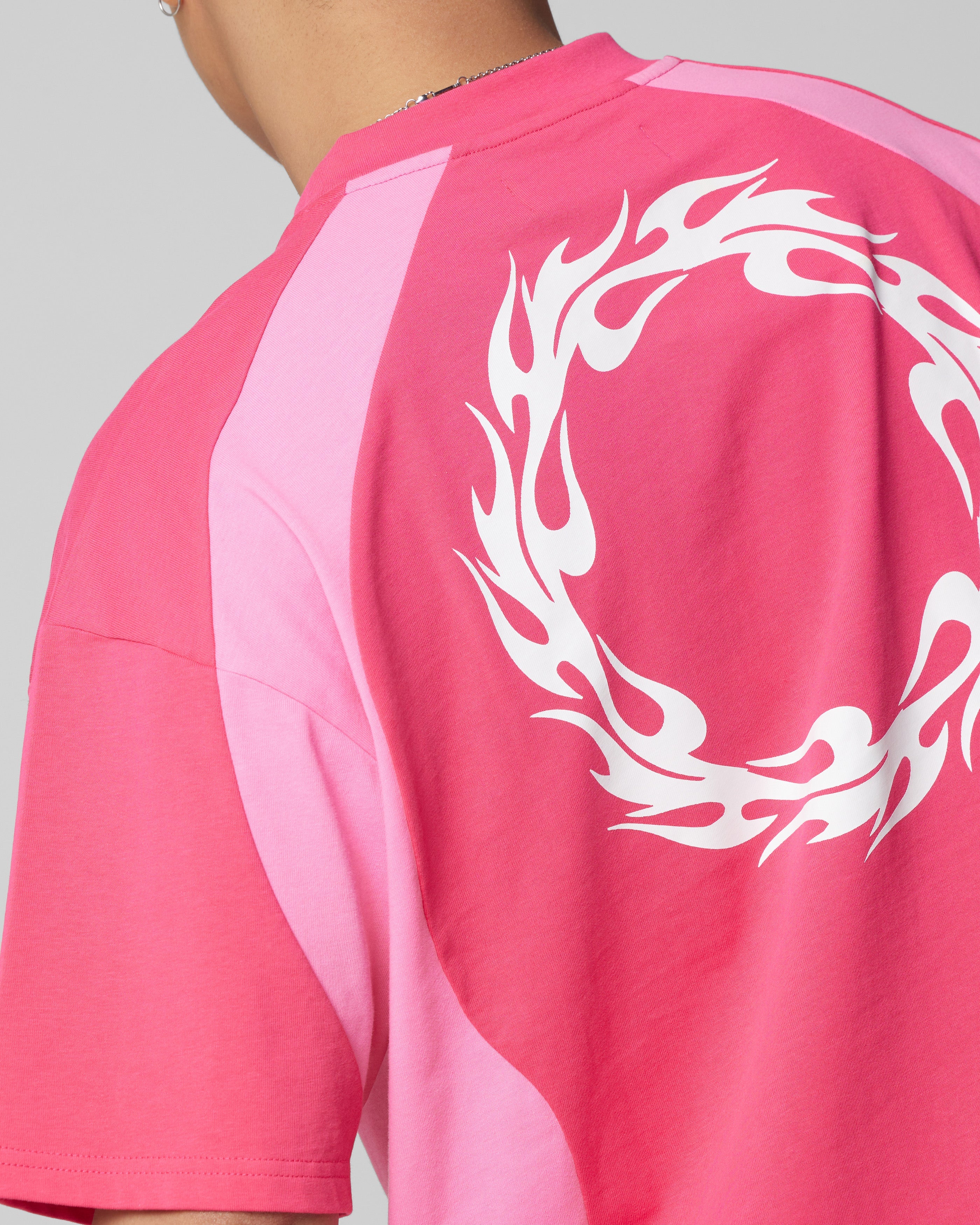 Loiter Subcultural Panel T-Shirt Pink