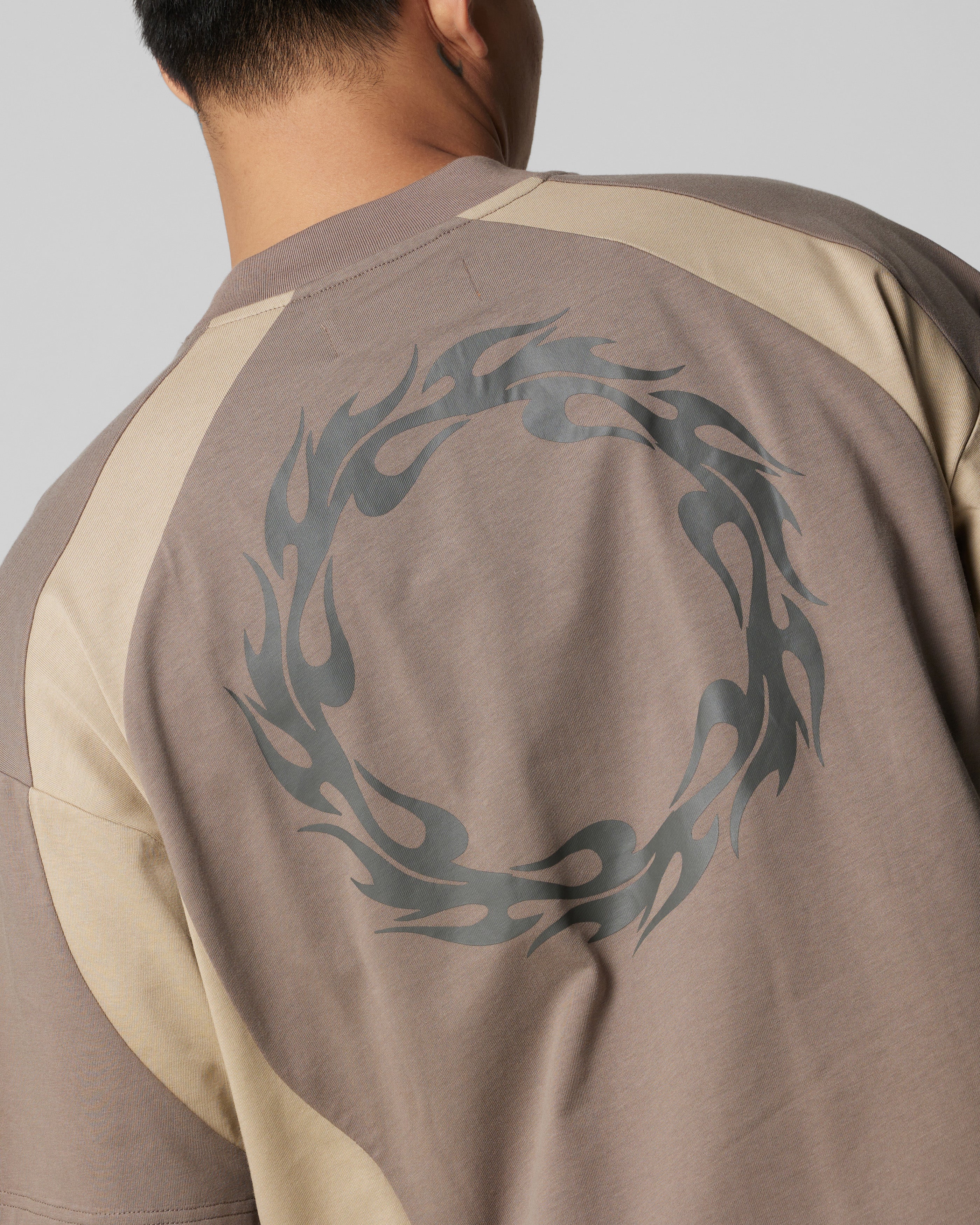 Loiter Subcultural Panel T-Shirt Brown