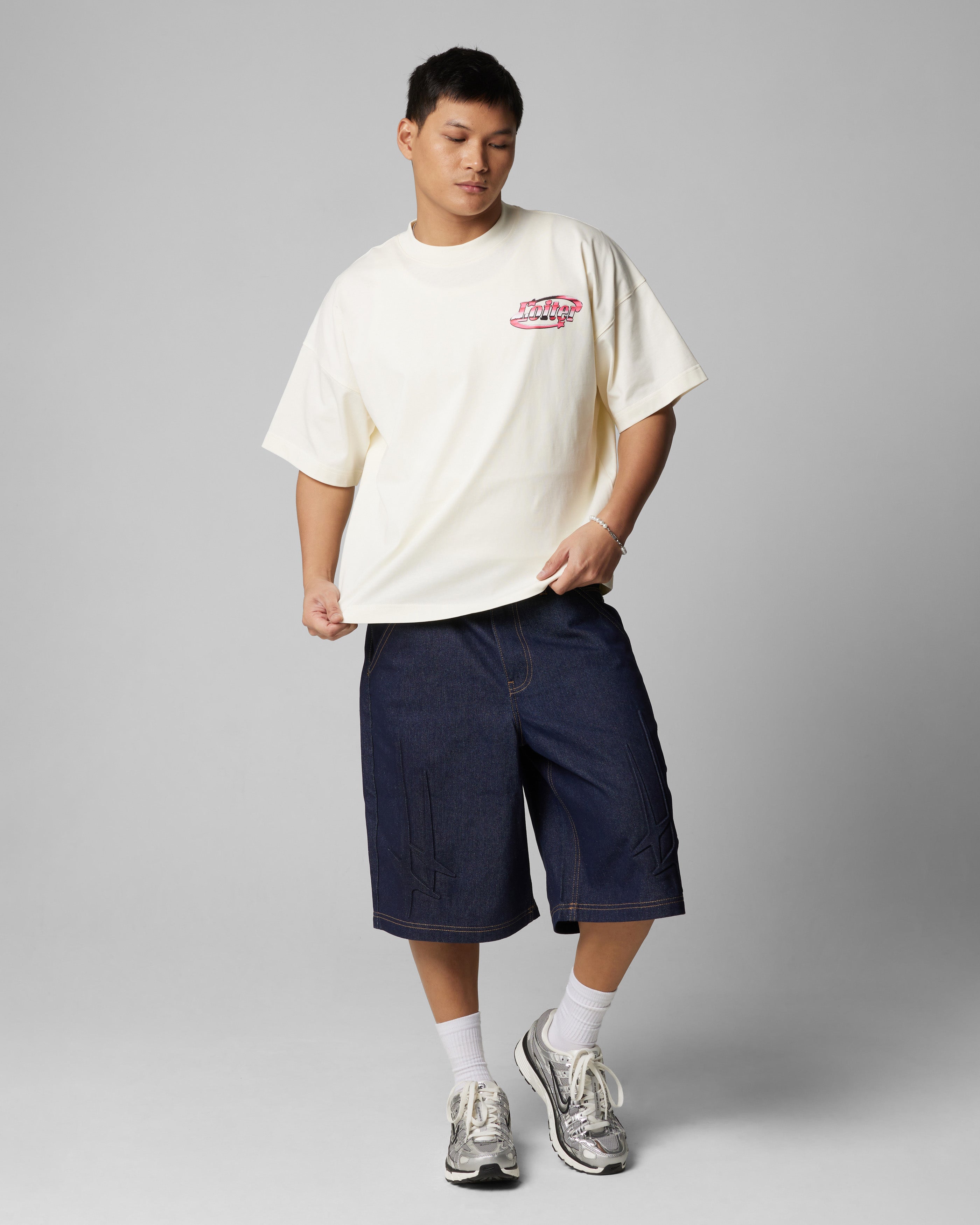 Loiter Metal Logo T-Shirt Off White