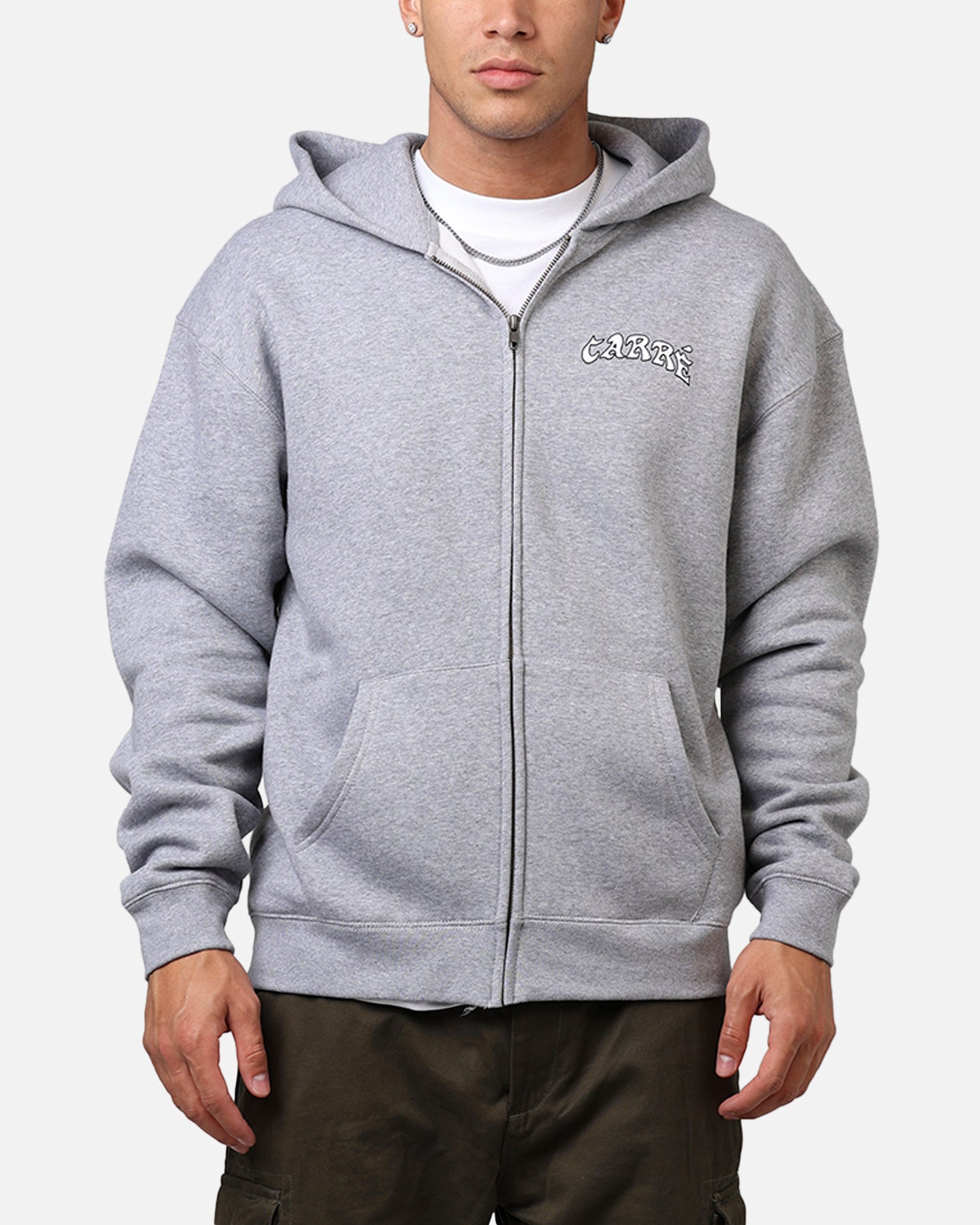 Carre Members Only Zip Hoodie Grey Marle