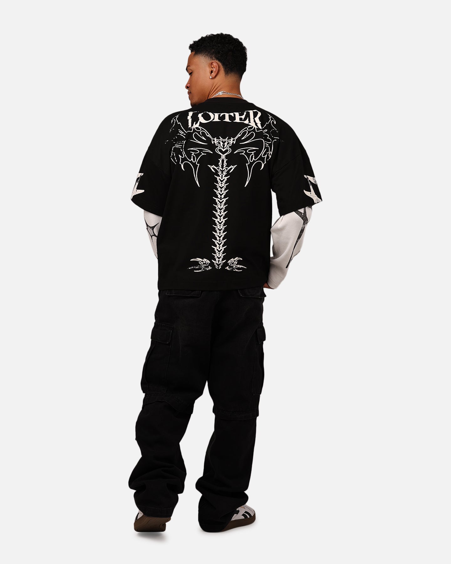 Loiter Seek N Destroy Long Sleeve T-Shirt Vintage Black