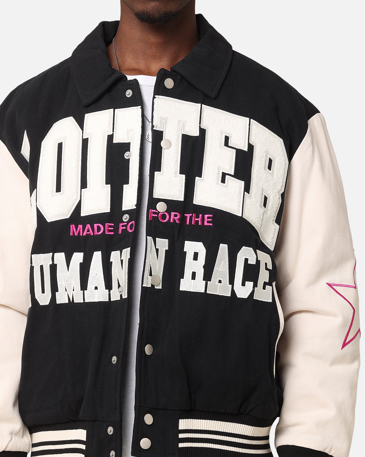 Loiter Vice City Varsity Jacket Black