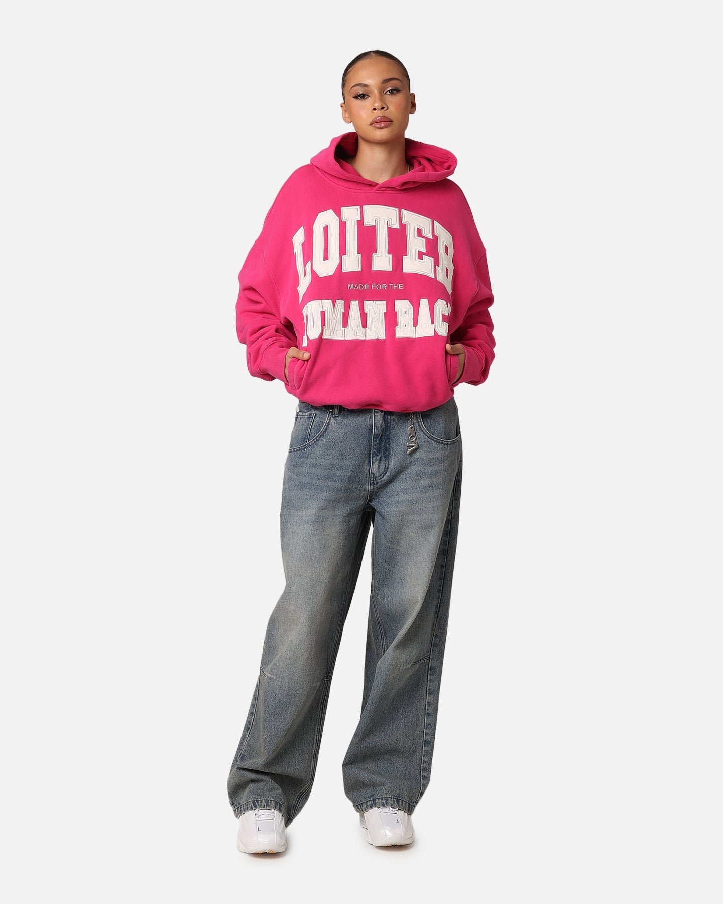 Loiter College Dropout Hoodie Pink