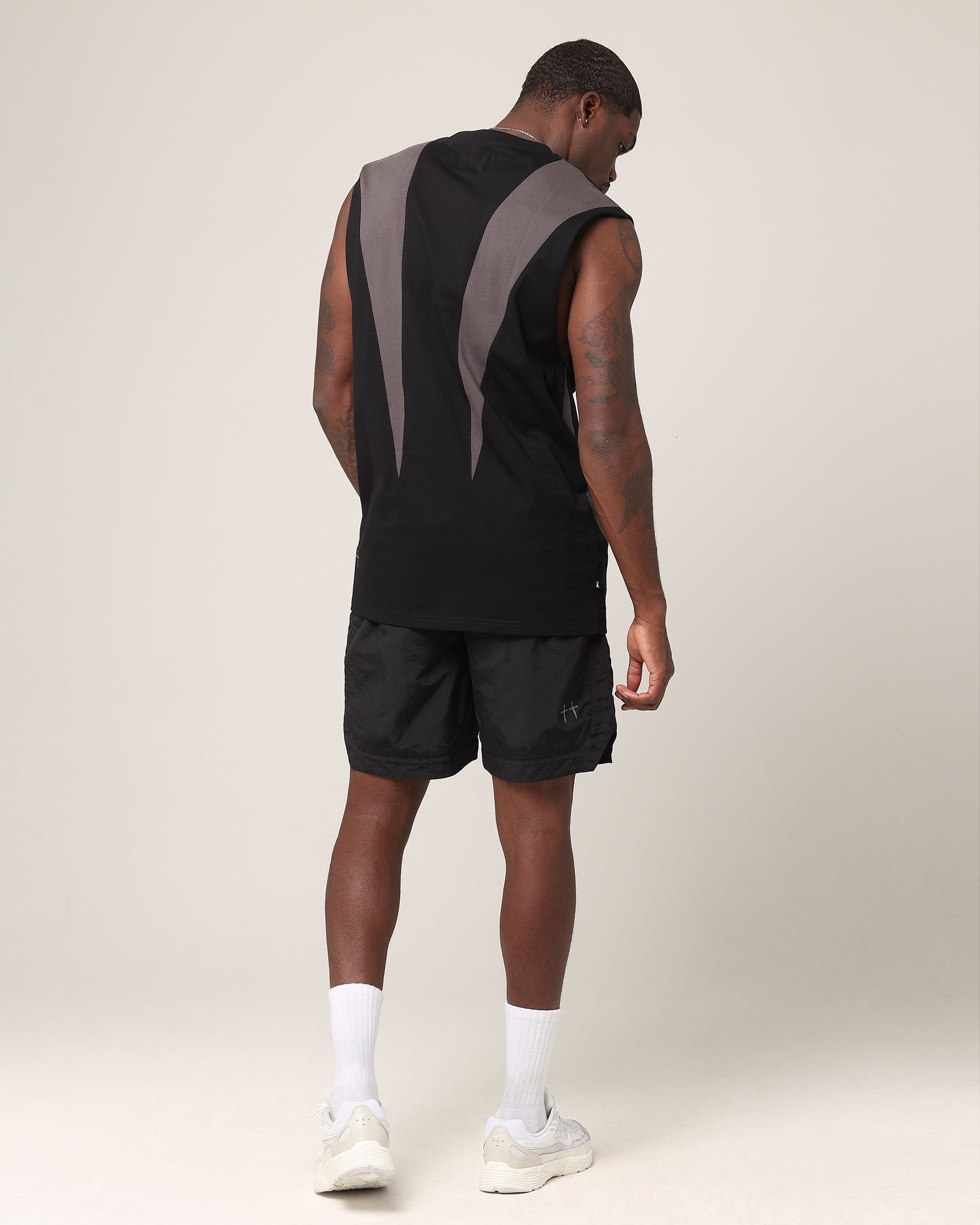 Saint Morta Rage Oversized Muscle T-Shirt Black/Grey