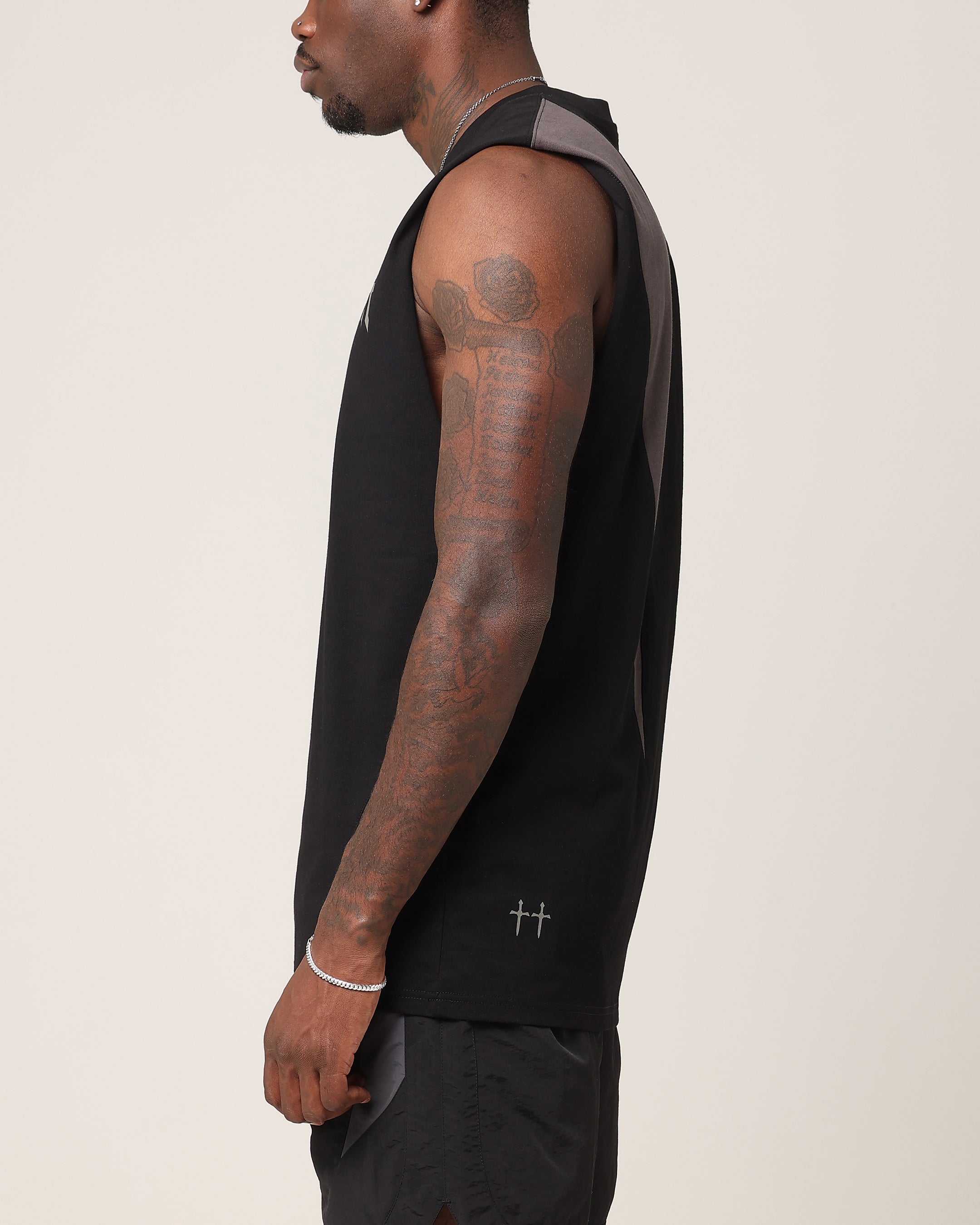 Saint Morta Rage Oversized Muscle T-Shirt Black/Grey