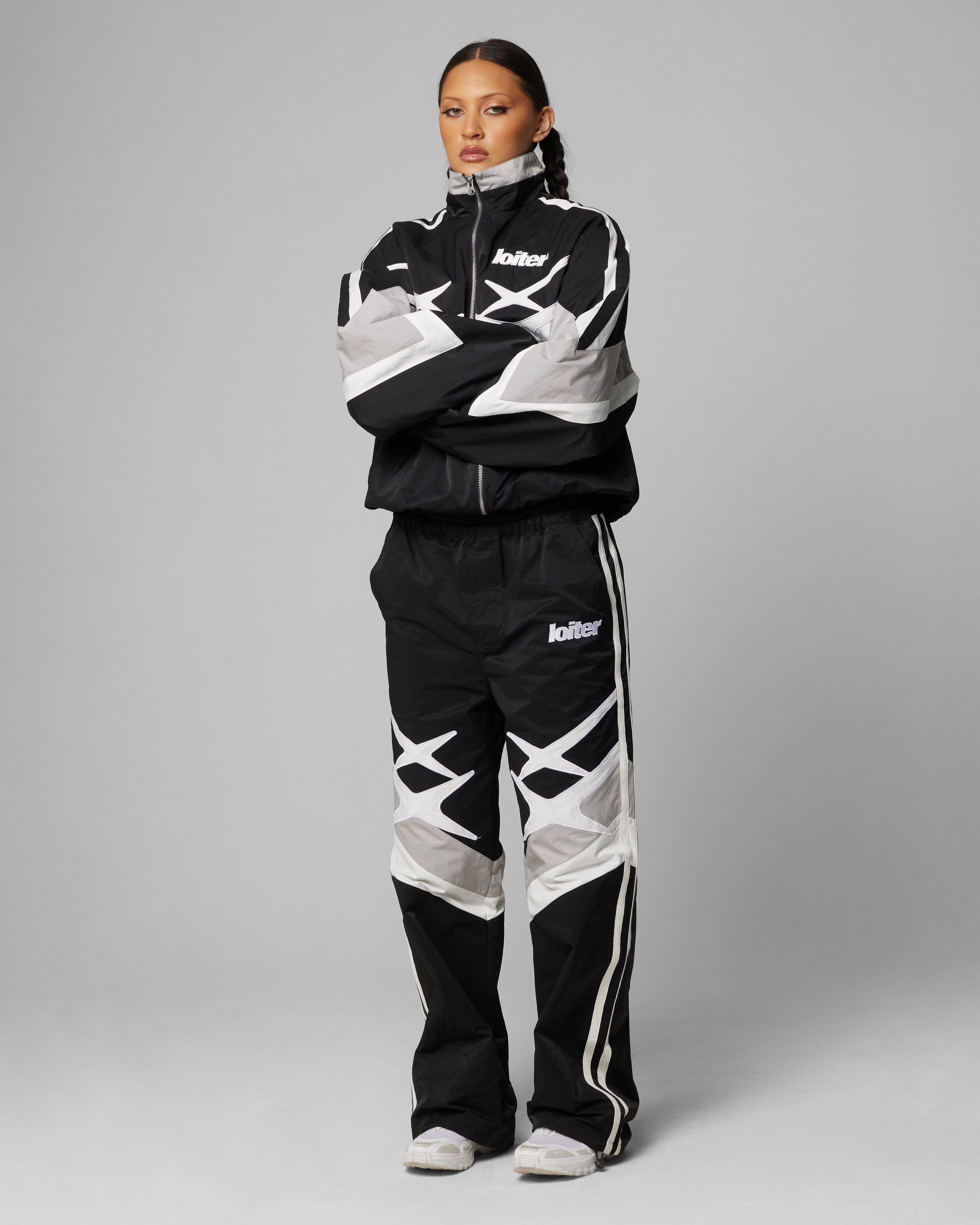 Loiter Hybrid Track Jacket Black/Grey