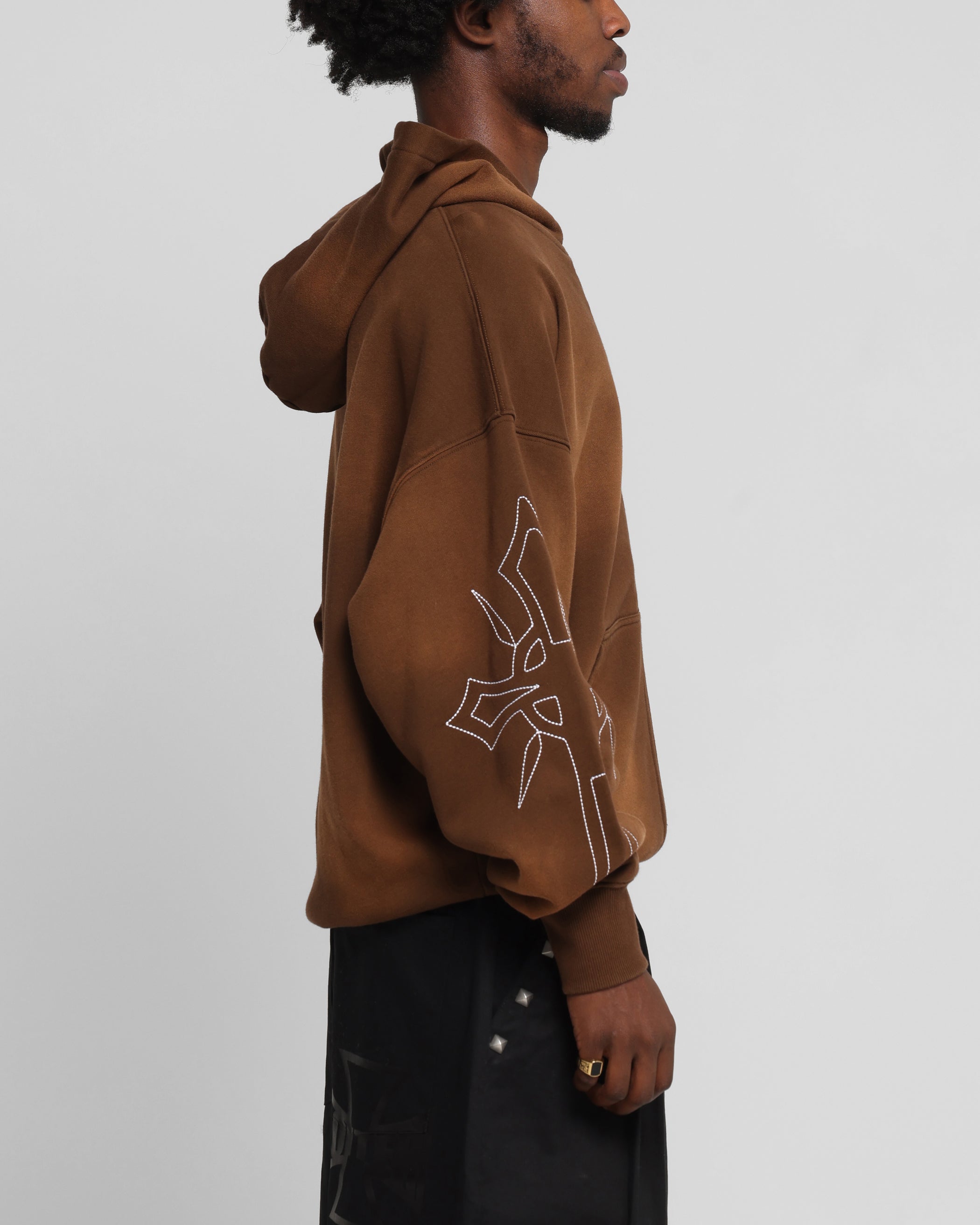 Loiter Atmosphere Zip Hoodie Vintage Brown