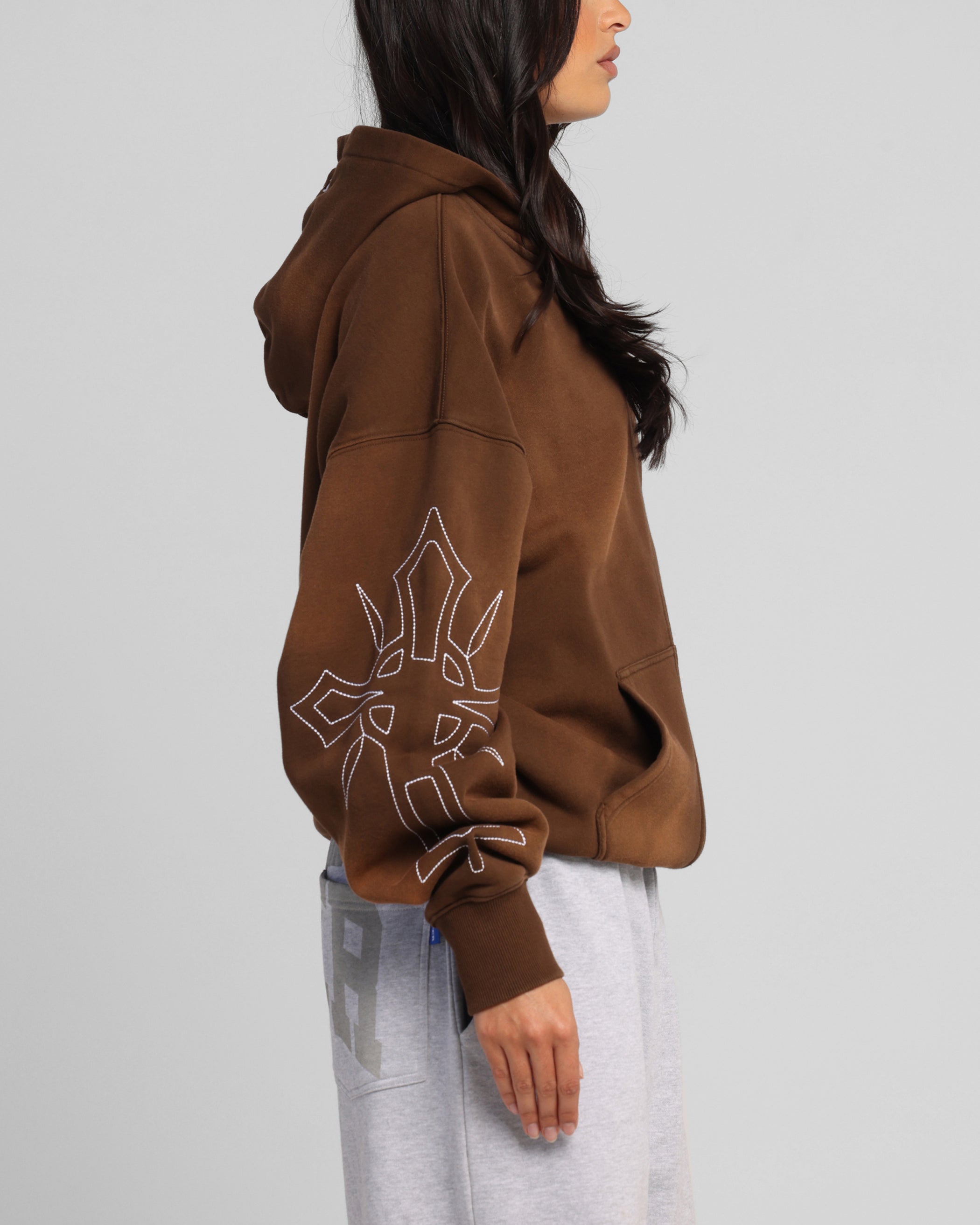 Loiter Atmosphere Zip Hoodie Vintage Brown
