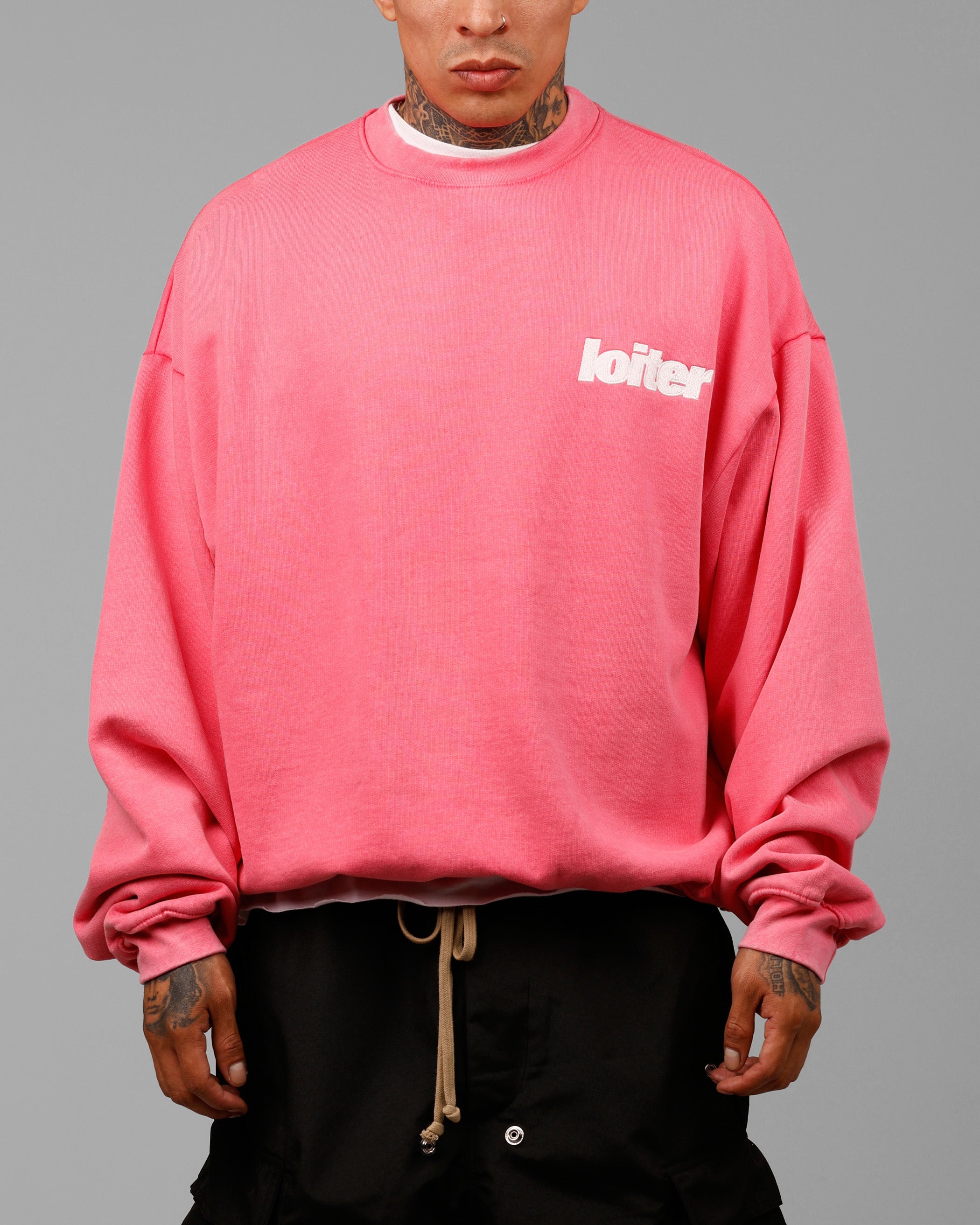 Loiter Freeway Crewneck Pink