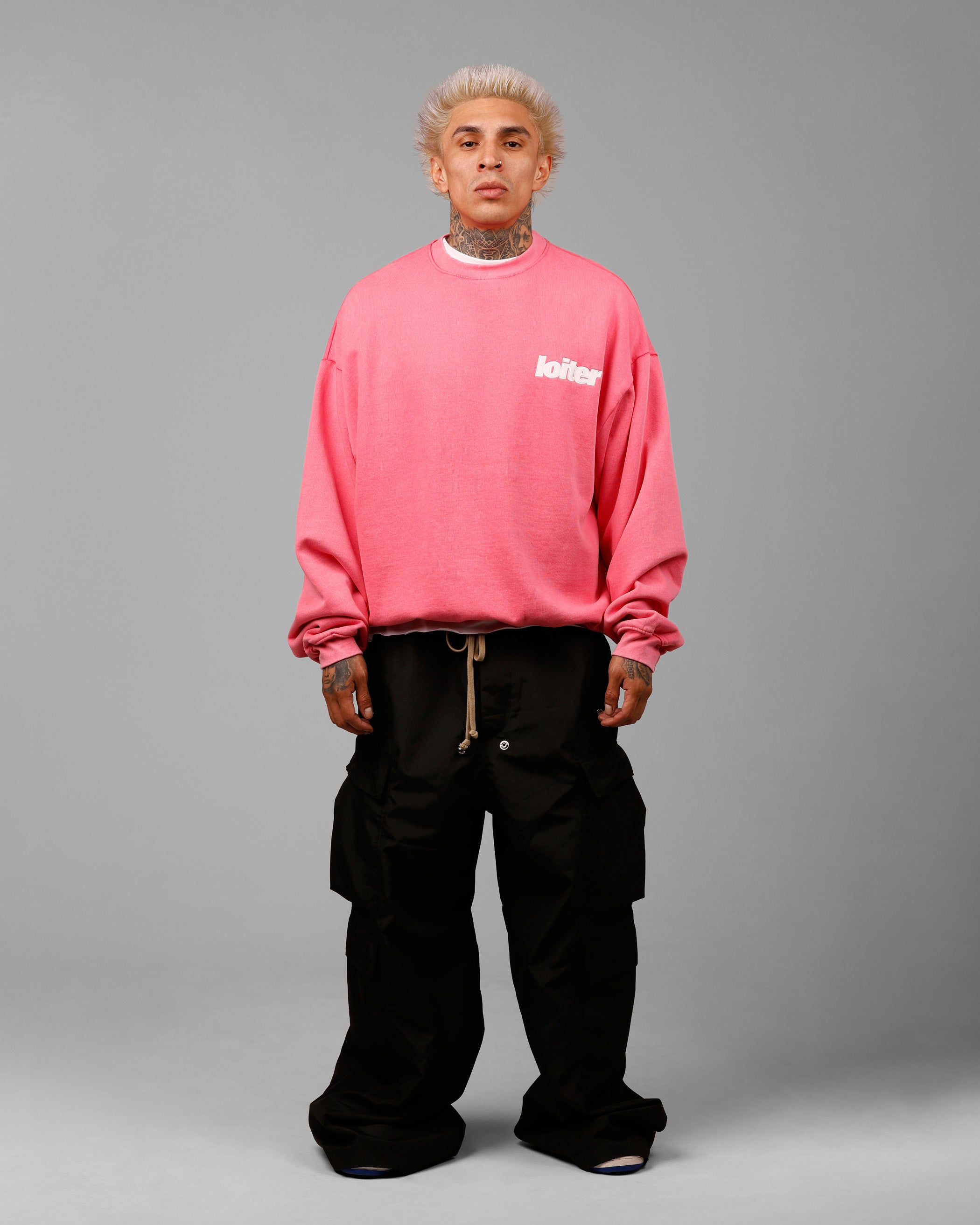 Loiter Freeway Crewneck Pink