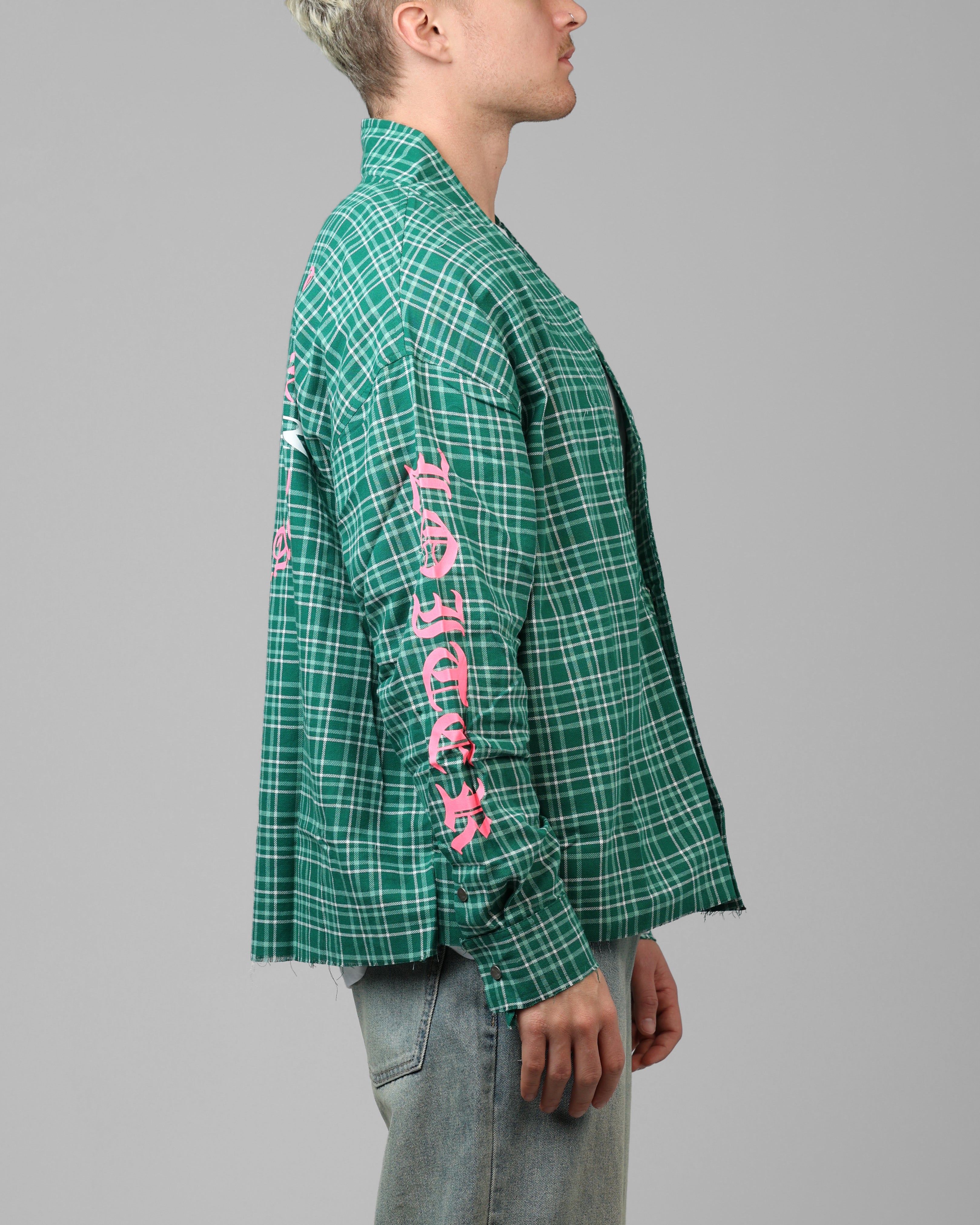 Loiter Kimono Flannel Green