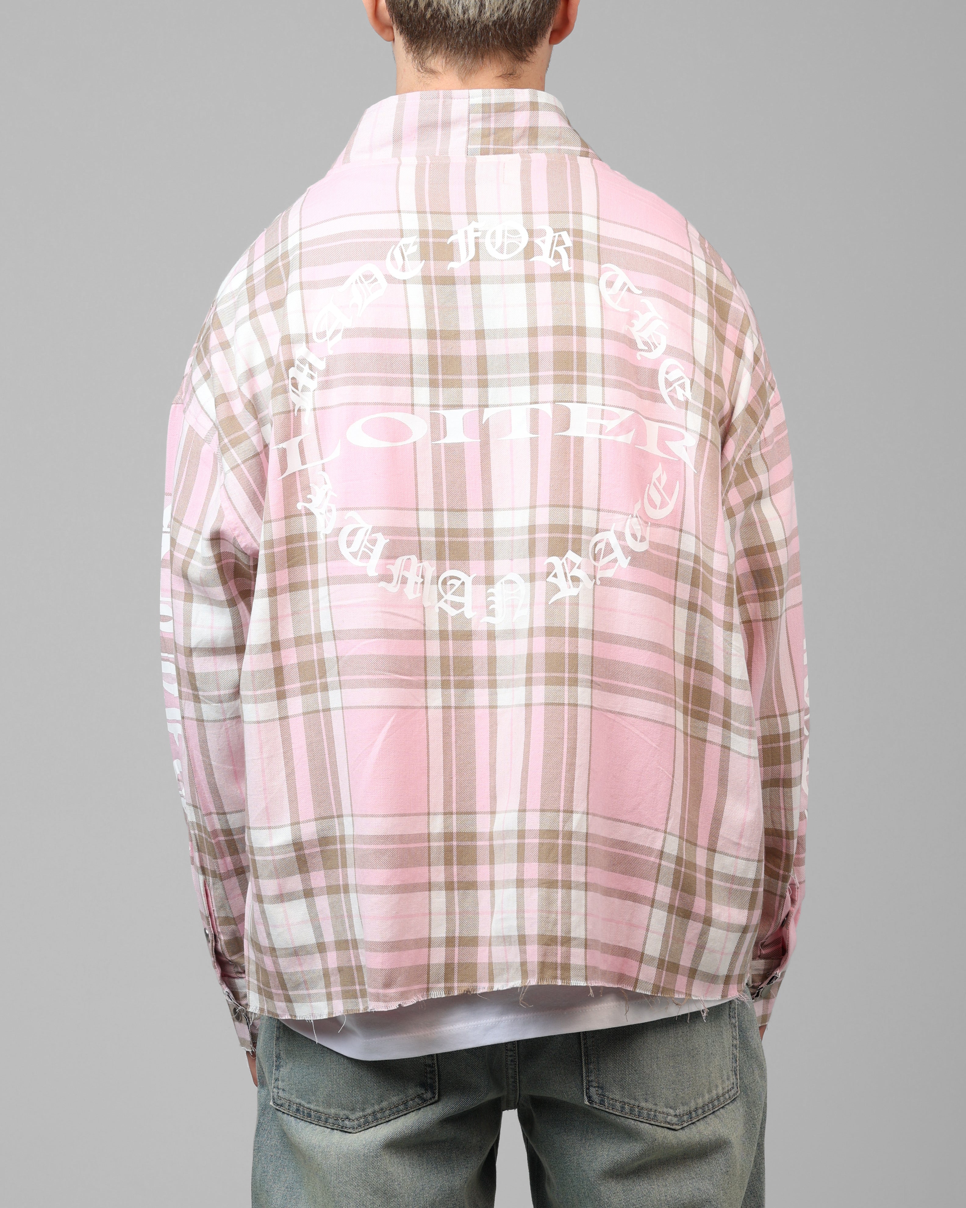 Loiter Kimono Flannel Pink/Brown