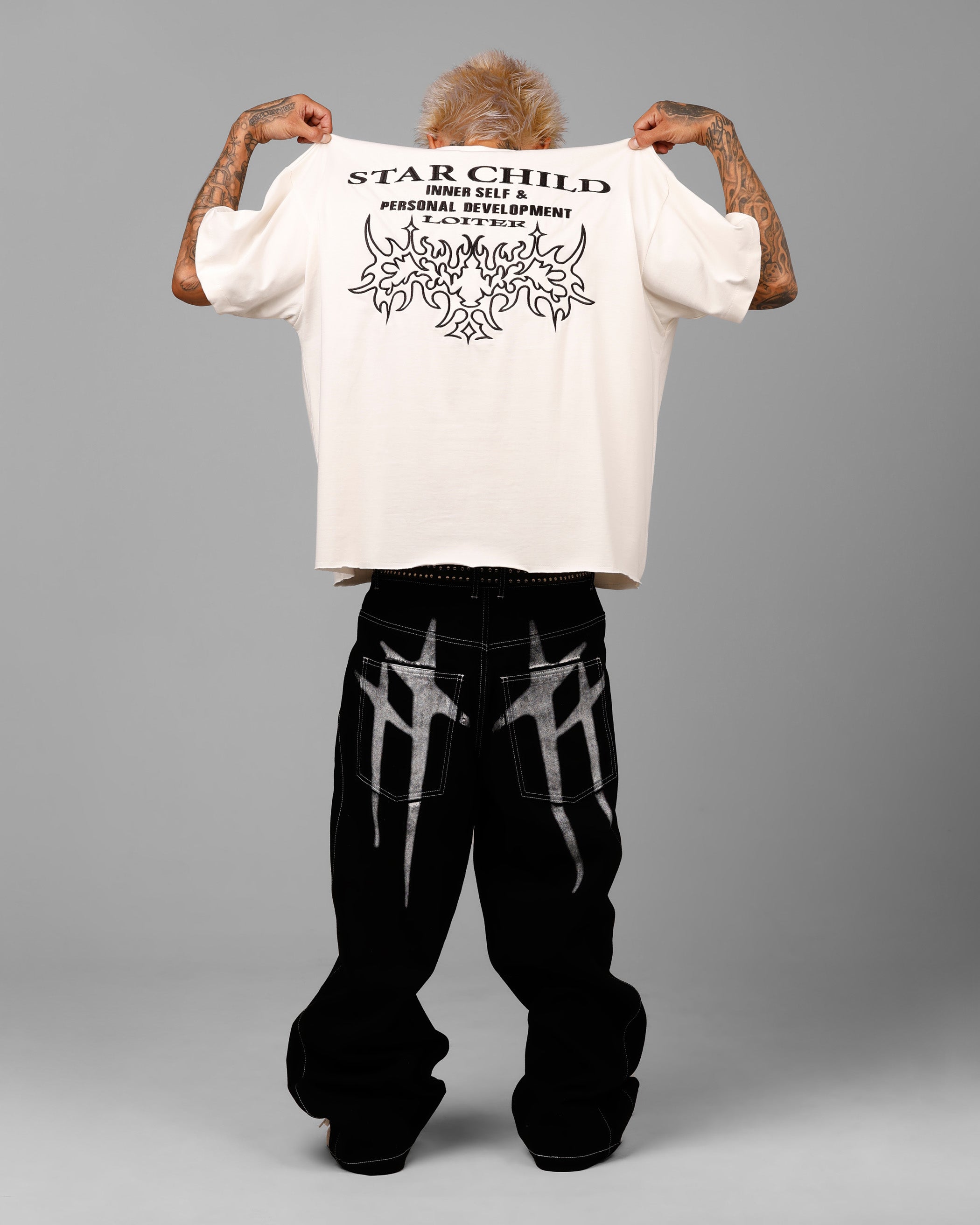 Loiter Star Child Pocket T-Shirt Off White