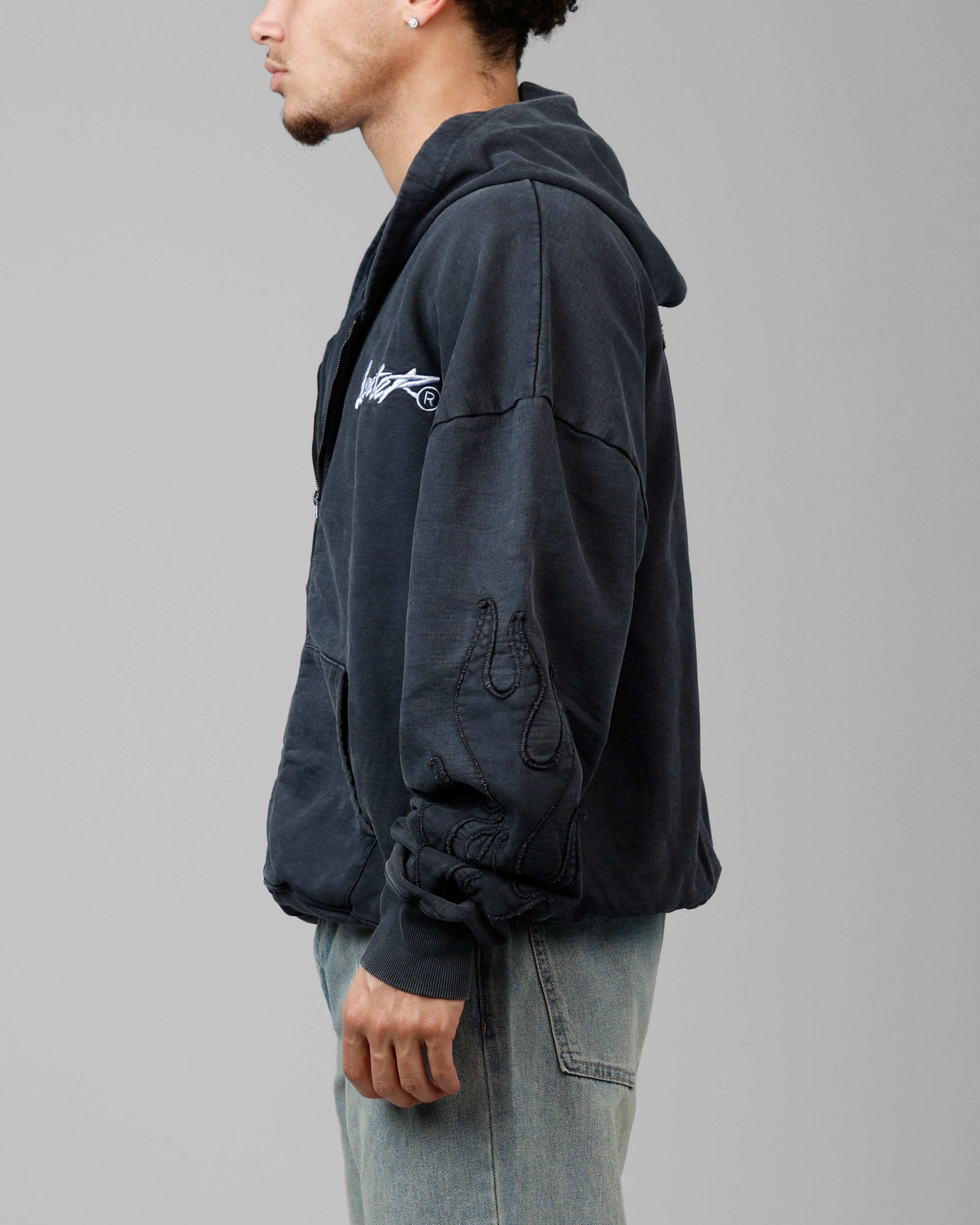 Loiter Inferno Hoodie Washed Black