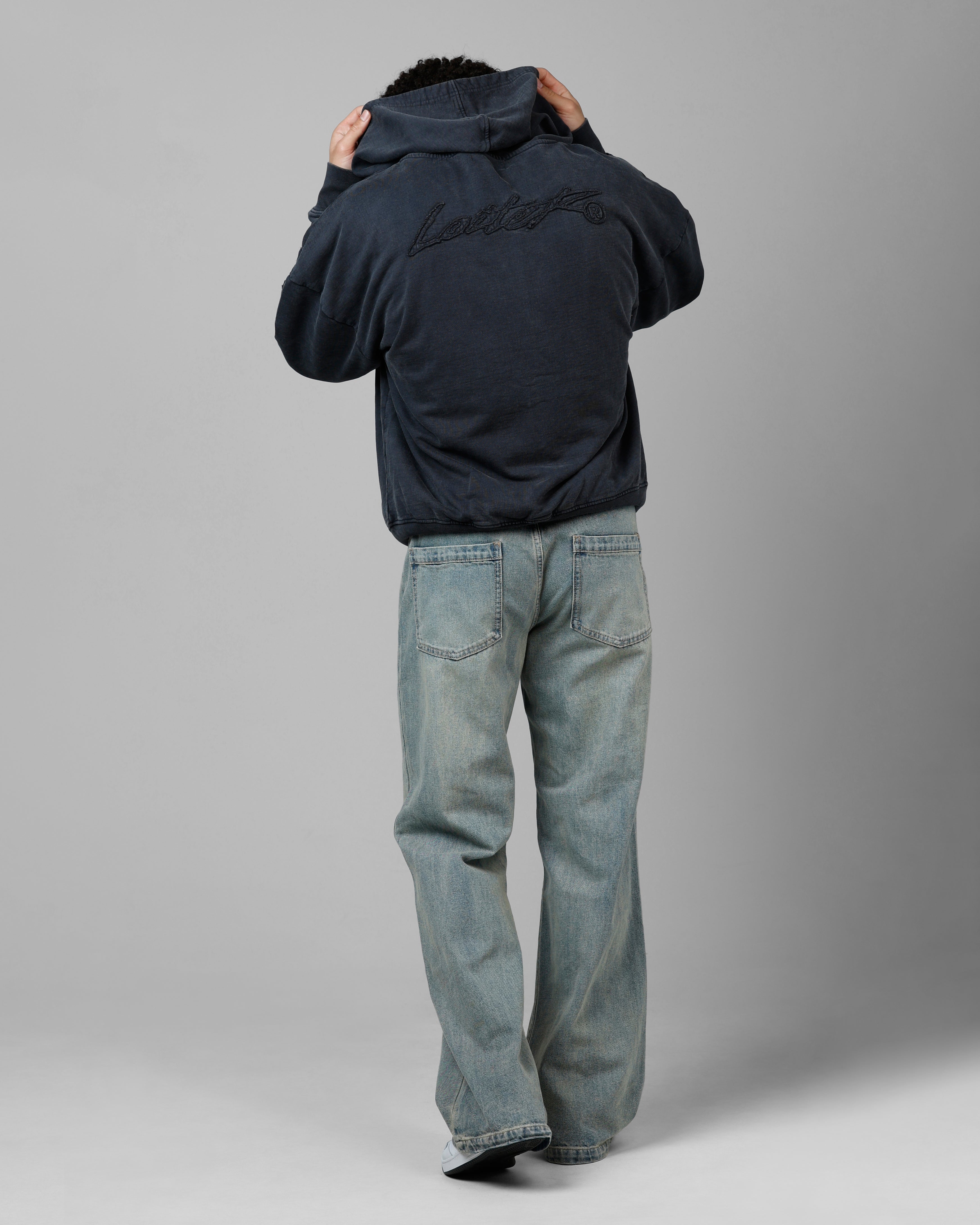 Loiter Inferno Hoodie Washed Black