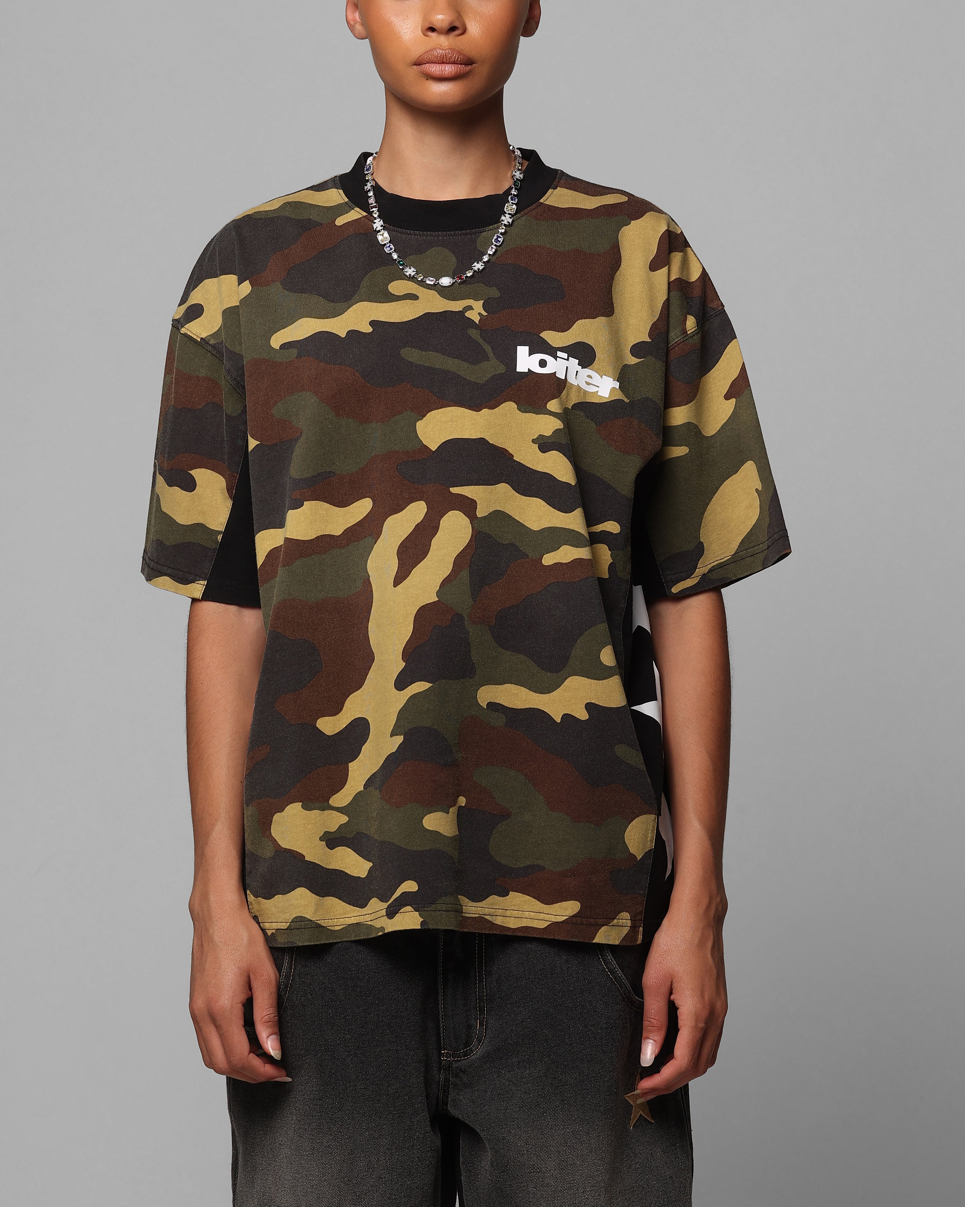 Loiter Star Child T-Shirt Woodland Camo