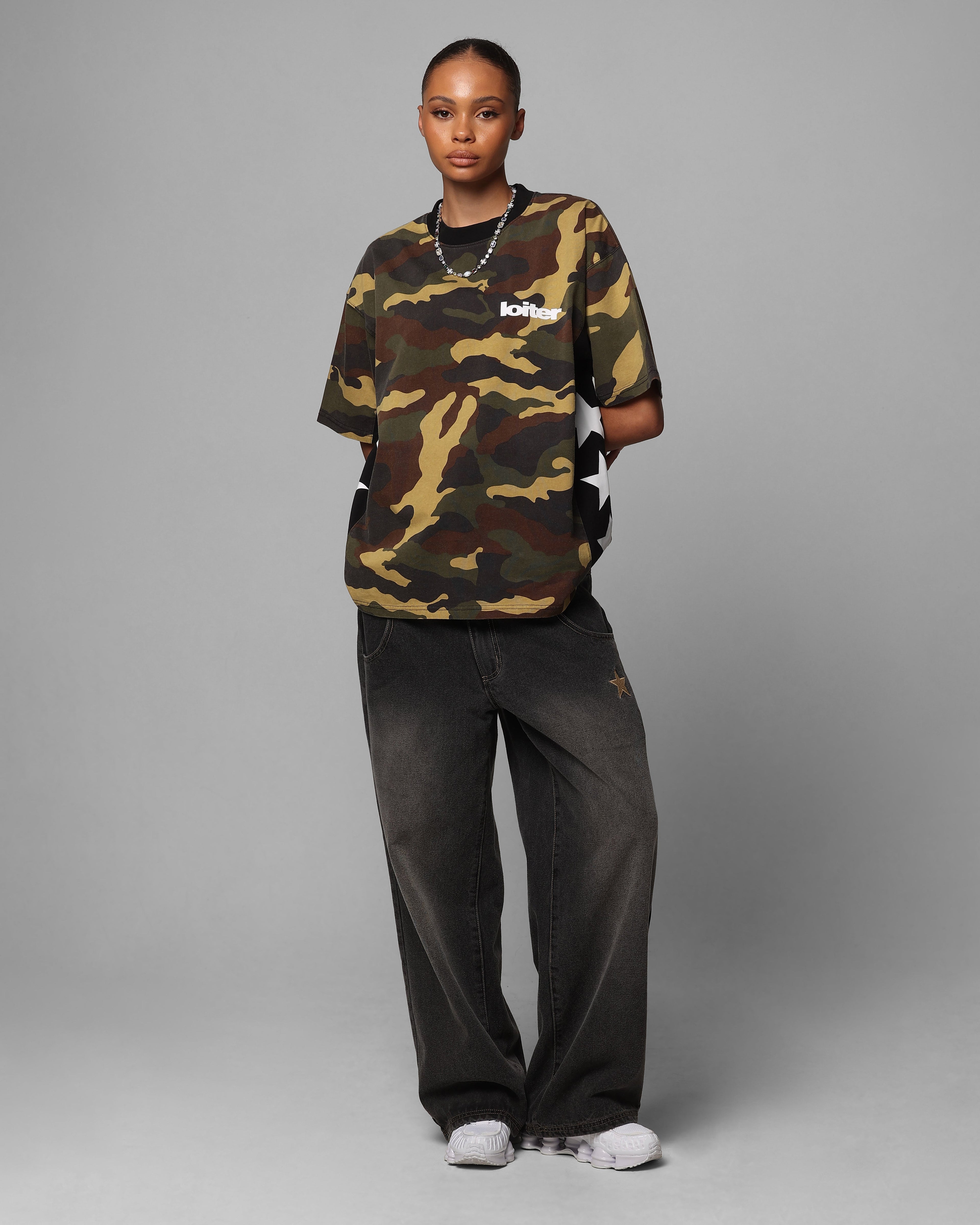Loiter Star Child T-Shirt Woodland Camo