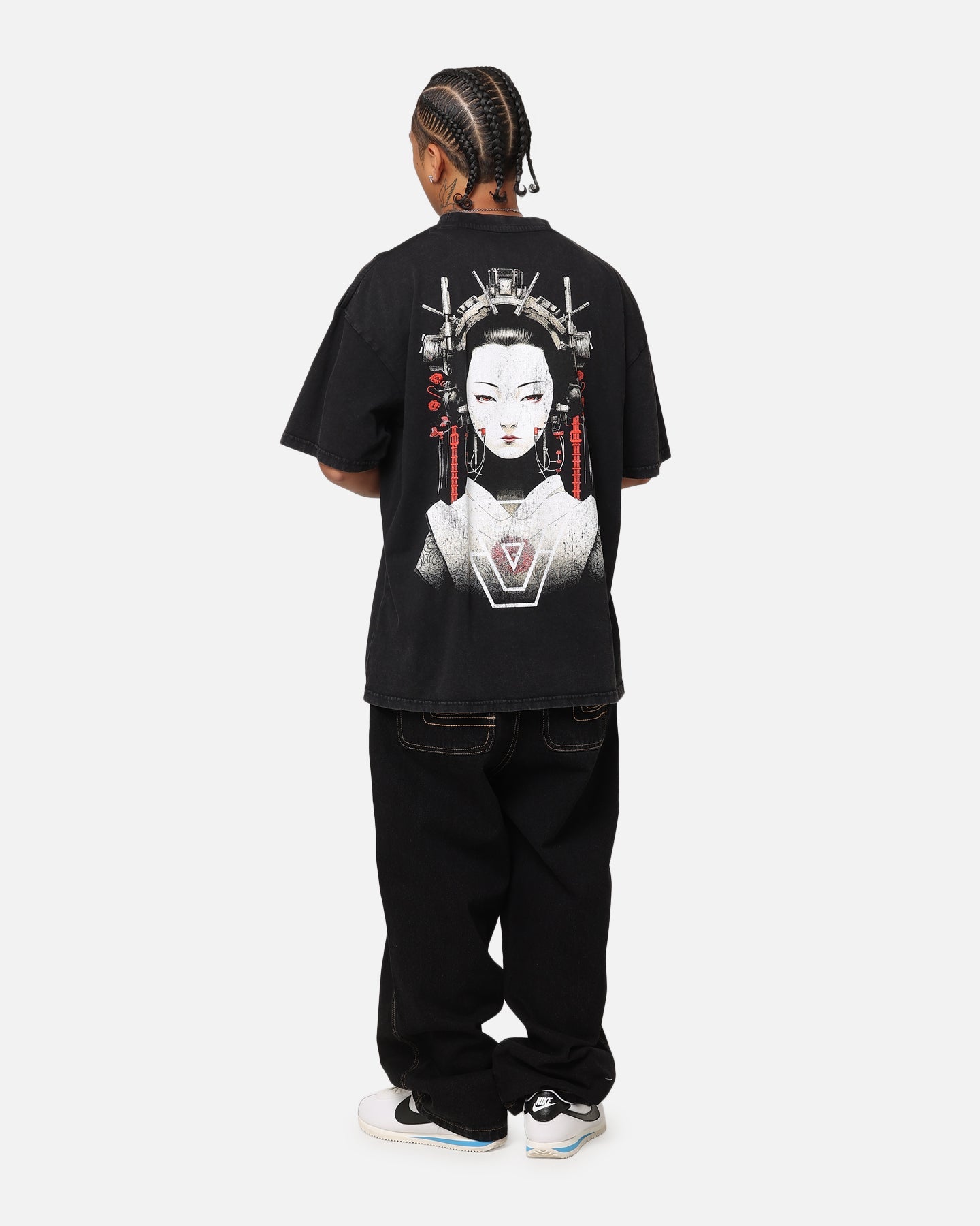 The Anti Order Geisha T-Shirt Black Acidwash