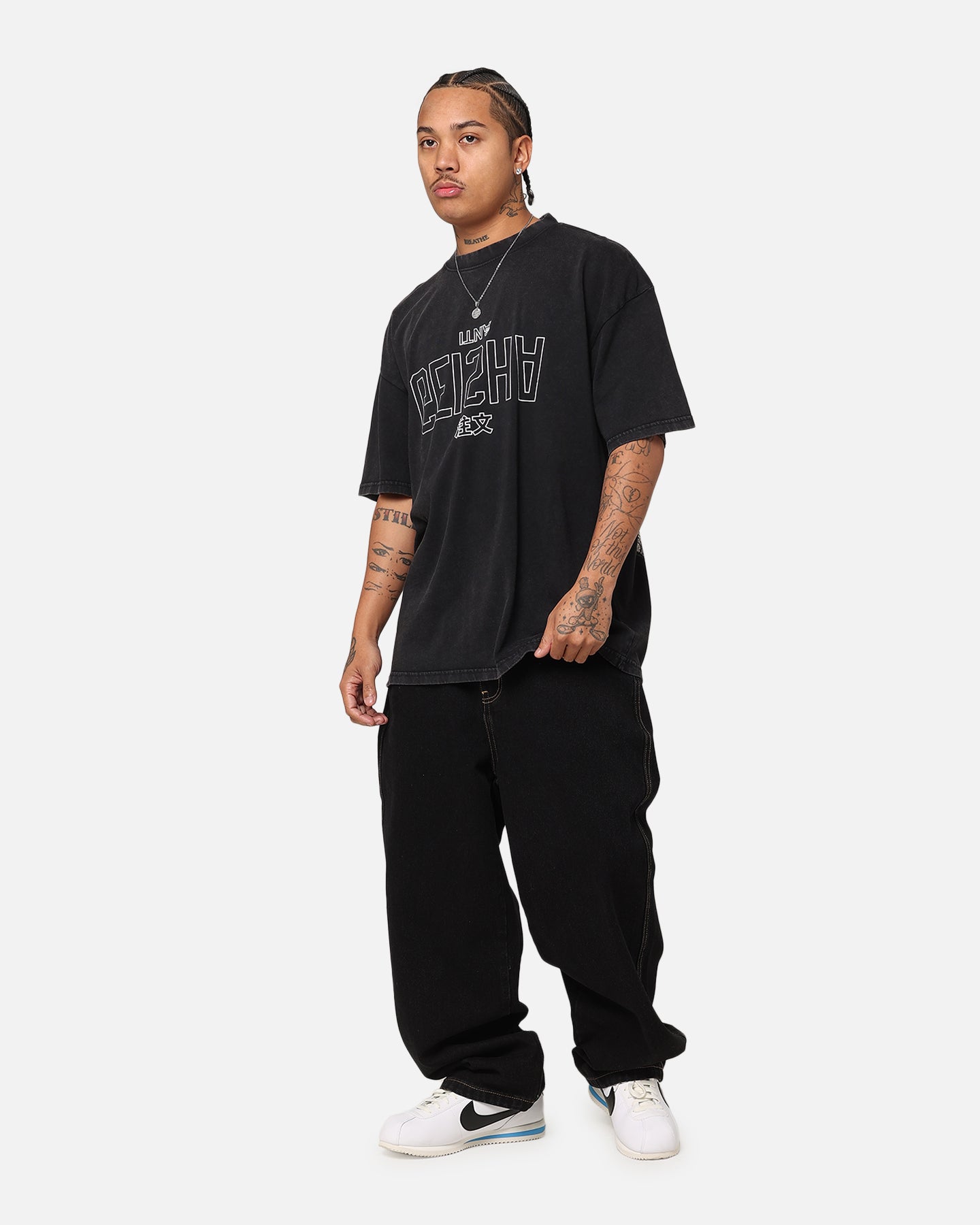 The Anti Order Geisha T-Shirt Black Acidwash