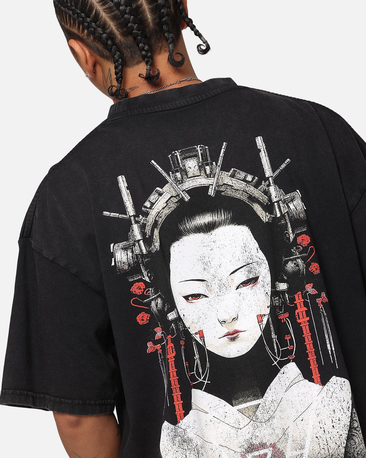The Anti Order Geisha T-Shirt Black Acidwash