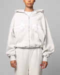 Loiter Celestial Full Zip Hoodie Light Grey Marl