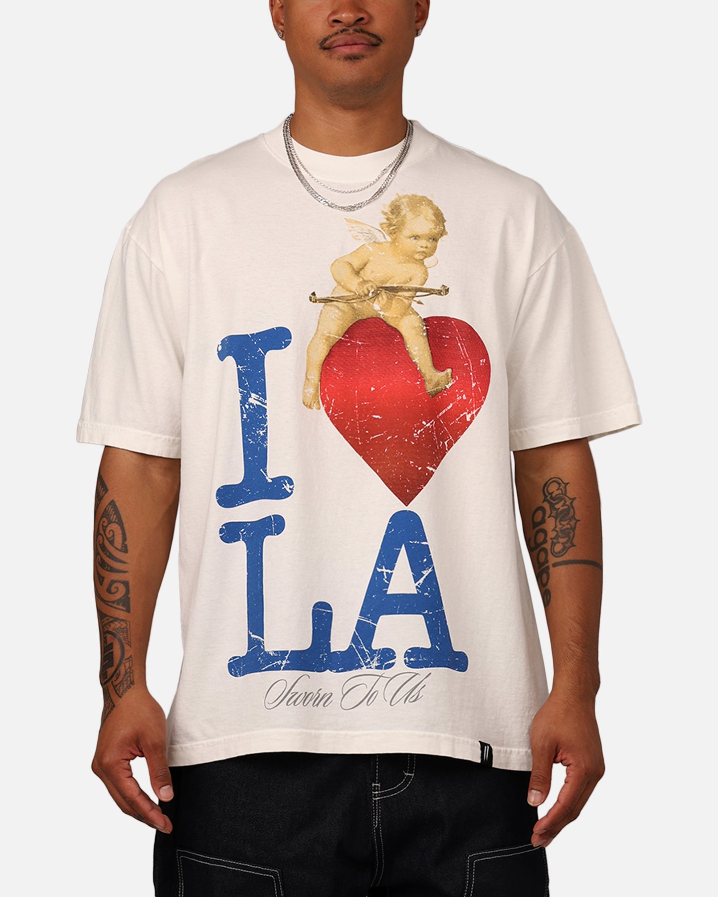 Sworn To Us I Love LA T-Shirt Eggshell