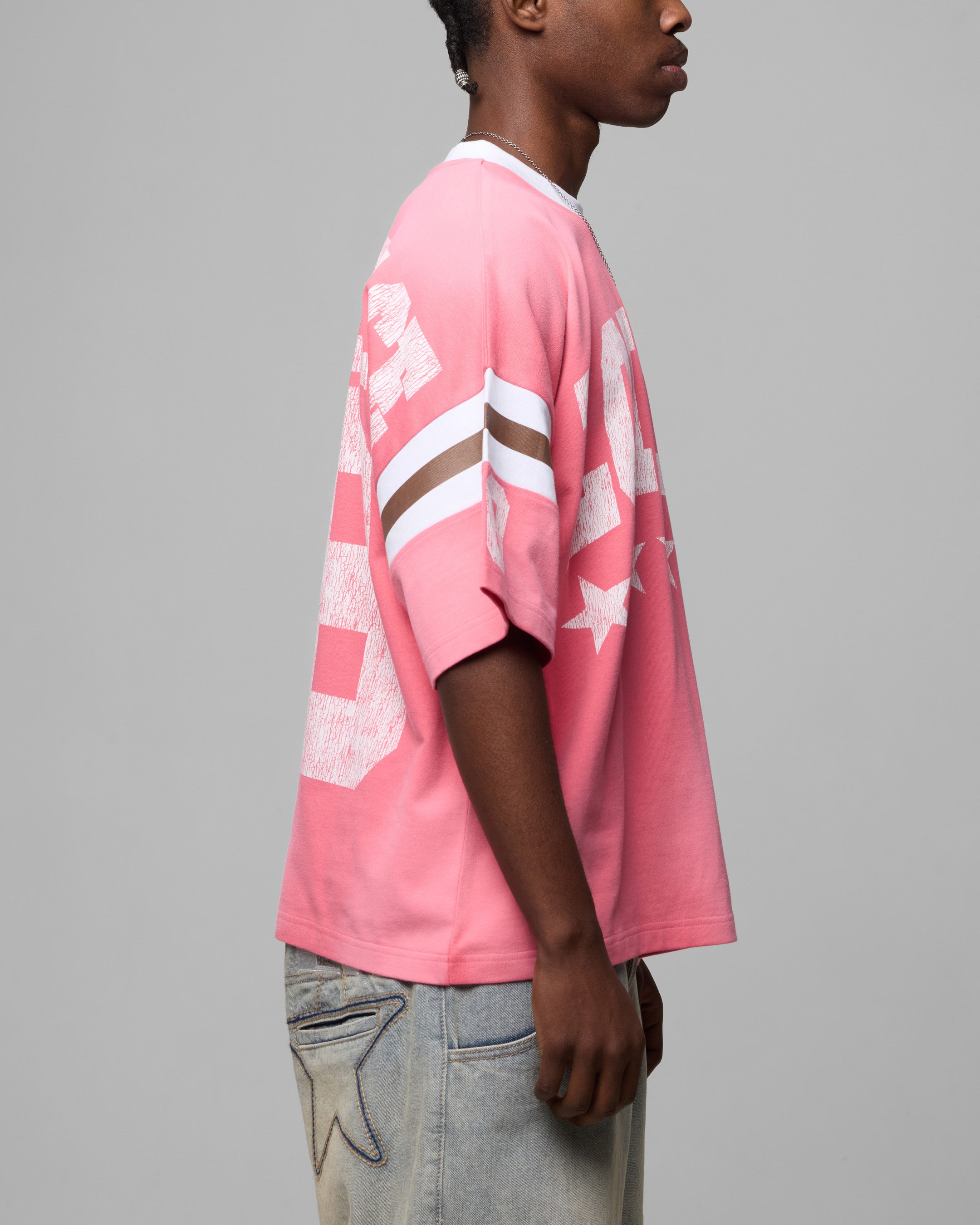Loiter Star Jersey T-Shirt Pink