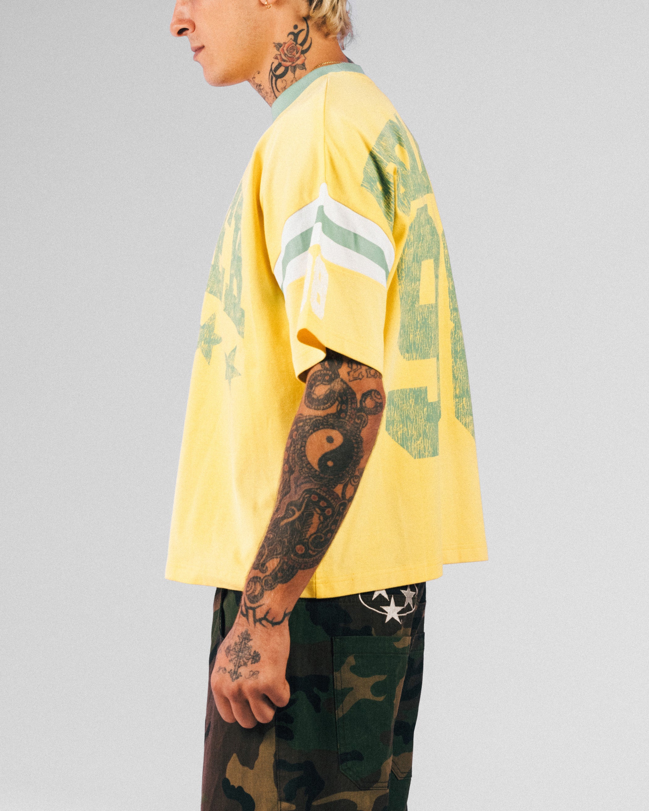 Loiter Star Jersey T-Shirt Yellow